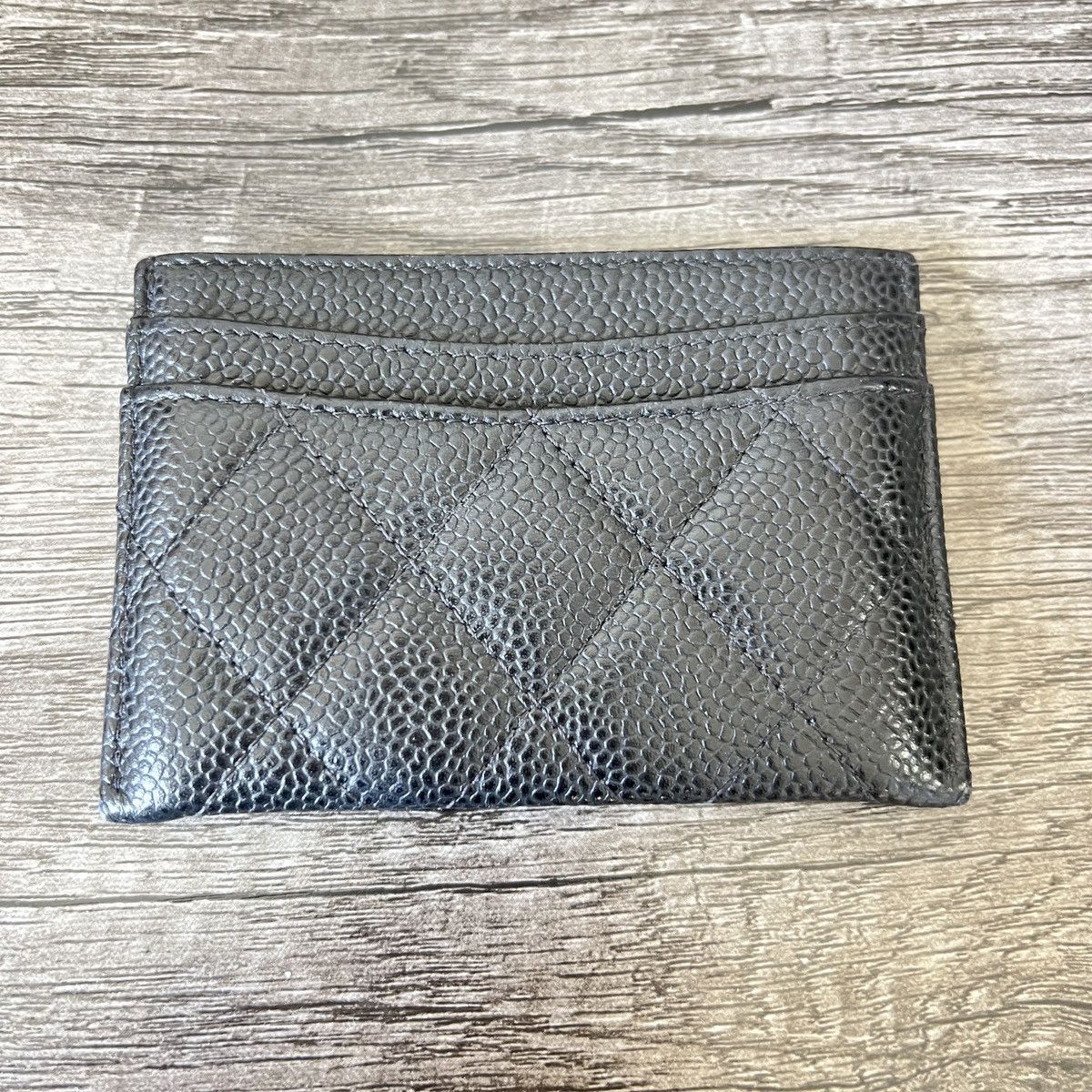 Chanel Authentic Chanel card holder Black Silver Size ONE SIZE - 2 Thumbnail