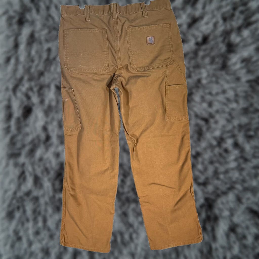 Carhartt VINTAGE Carhartt Pants Mens 34x29 Brown Dungaree Fit Work Carpenter Twill Paint Stains Size US 34 / EU 50 - 1 Thumbnail