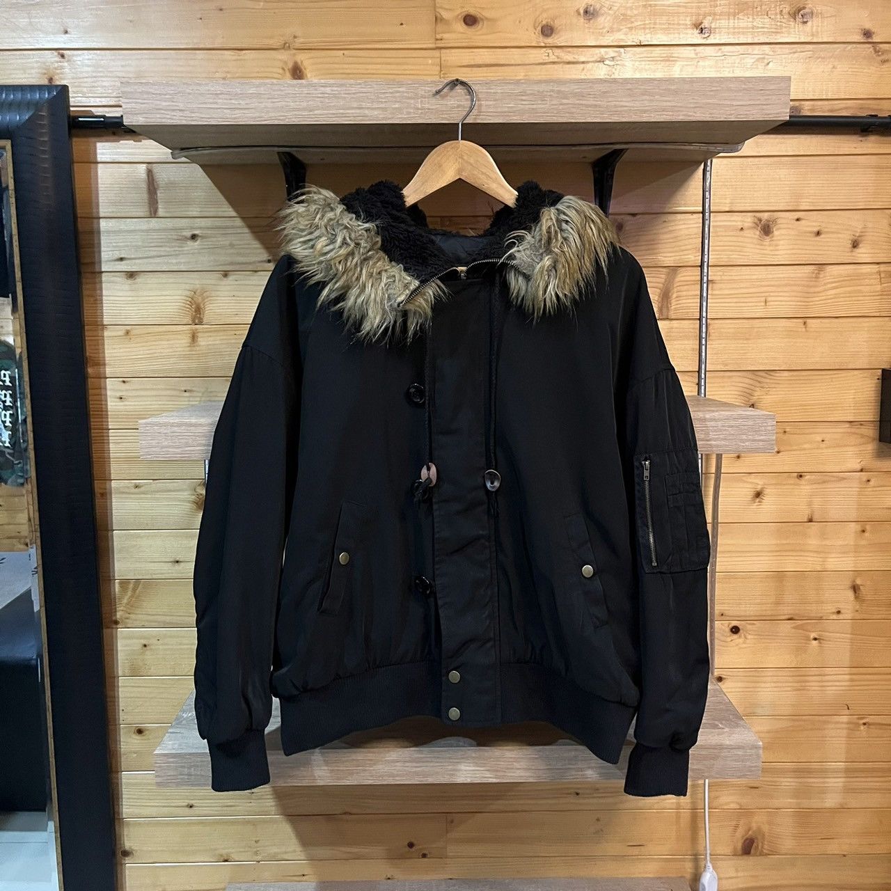 If Six Was Nine a.g.plus fur jacket hooded black if6was9 LGB CDG opium style Size US M / EU 48-50 / 2 - 2 Thumbnail