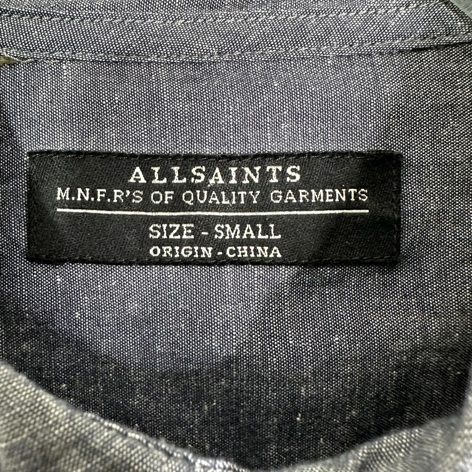 Allsaints NEW AllSaints Long Sleeve Button-Up Shirt Blue Men’s S Size US S / EU 44-46 / 1 - 7 Thumbnail