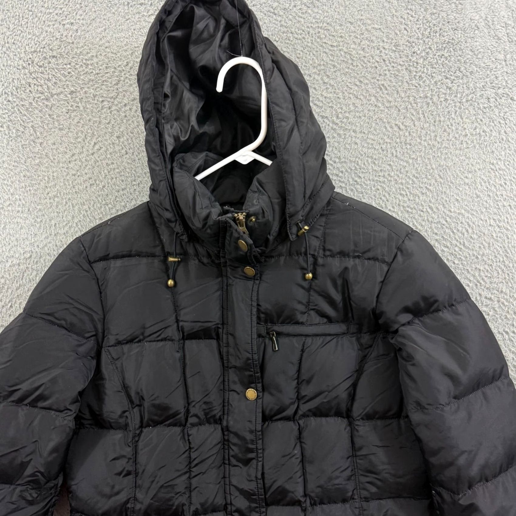 Lands' End Lands End Jacket Womens M 10-12 Black Hooded Puffer Parka Down Quilted Weathergear Zip Pockets Size M / US 6-8 / IT 42-44 - 4 Thumbnail