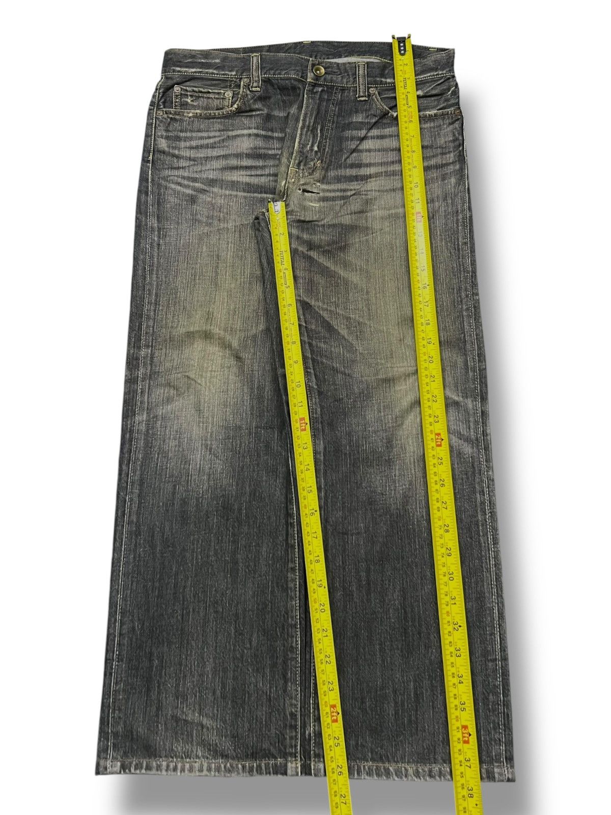 Uniqlo Loose Vintage Uniqlo S002 Japan - Faded Whisker Wash Jeans Size US 36 / EU 52 - 14 Thumbnail