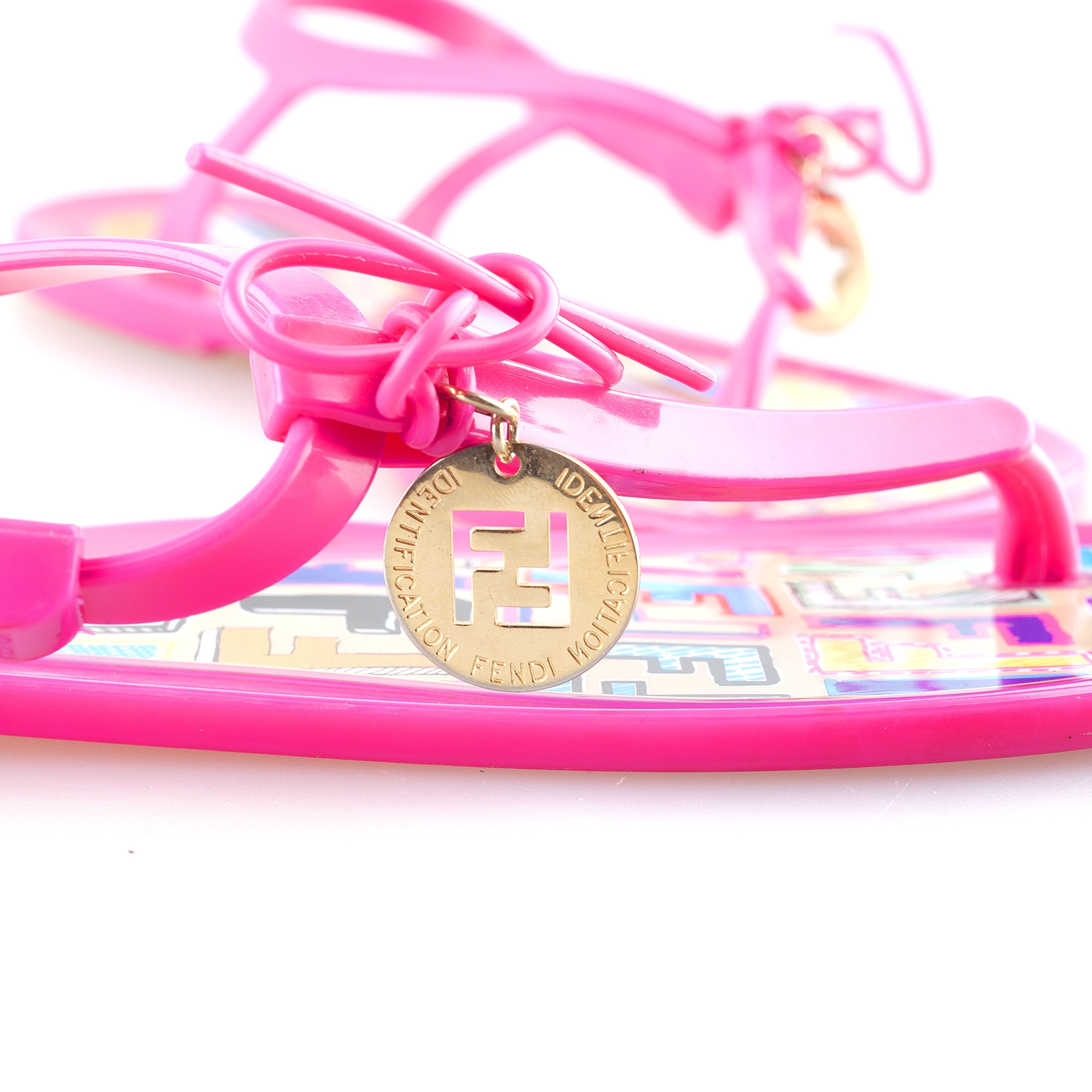 Fendi Fendi Zucca Monogram Vintage Jelly Pink Sandals (38 EU) Size US 7 / IT 37 - 3 Thumbnail