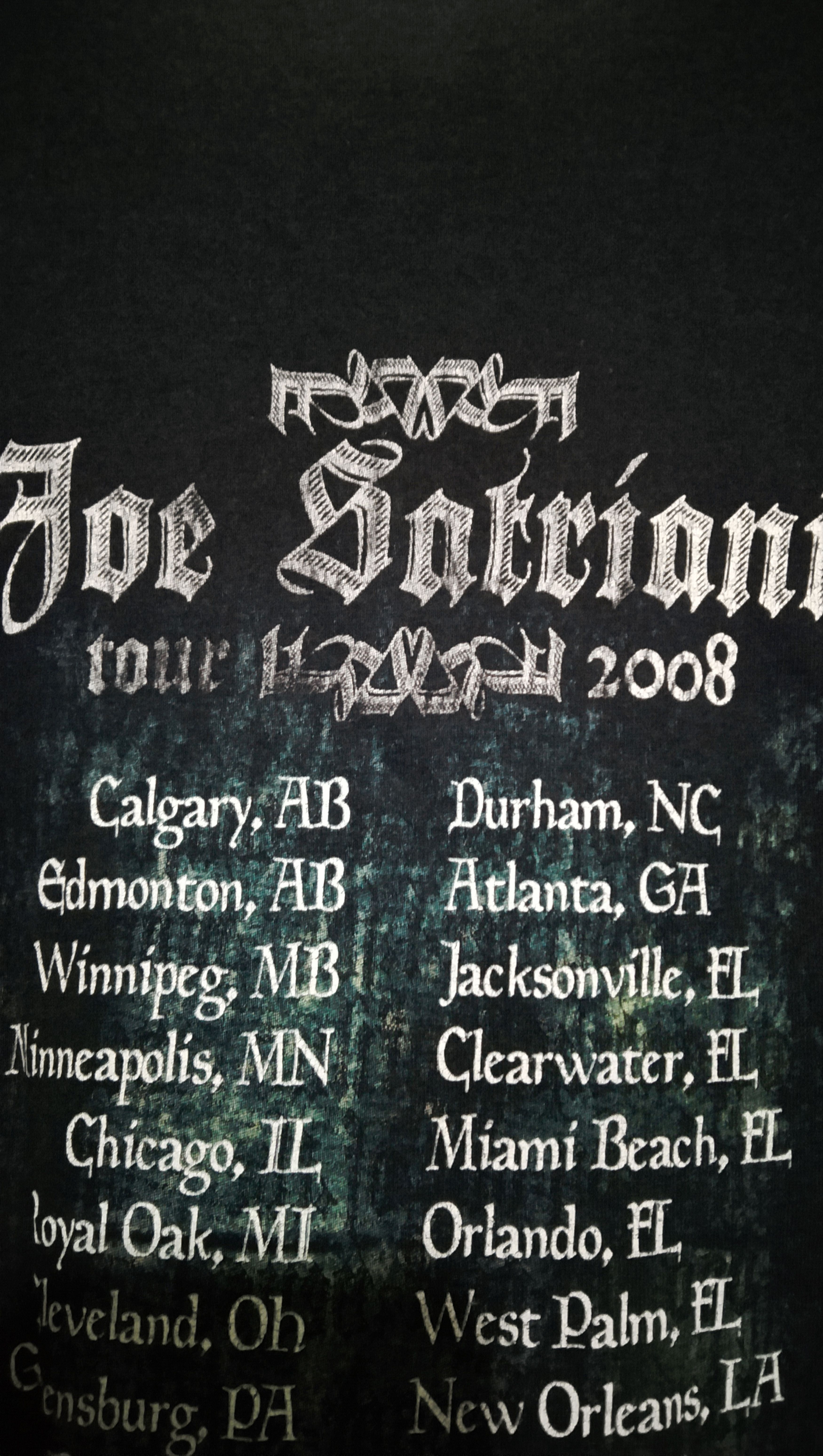 Band Tees Joe Satriani Tees Tour 2008 Size US S / EU 44-46 / 1 - 7 Thumbnail