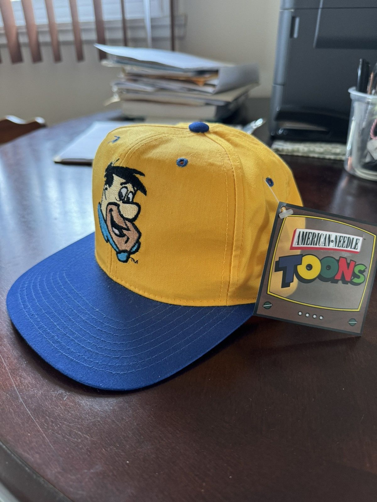 American Needle American Needle Fred Flinstone snap back hat 1993 Size ONE SIZE - 2 Thumbnail