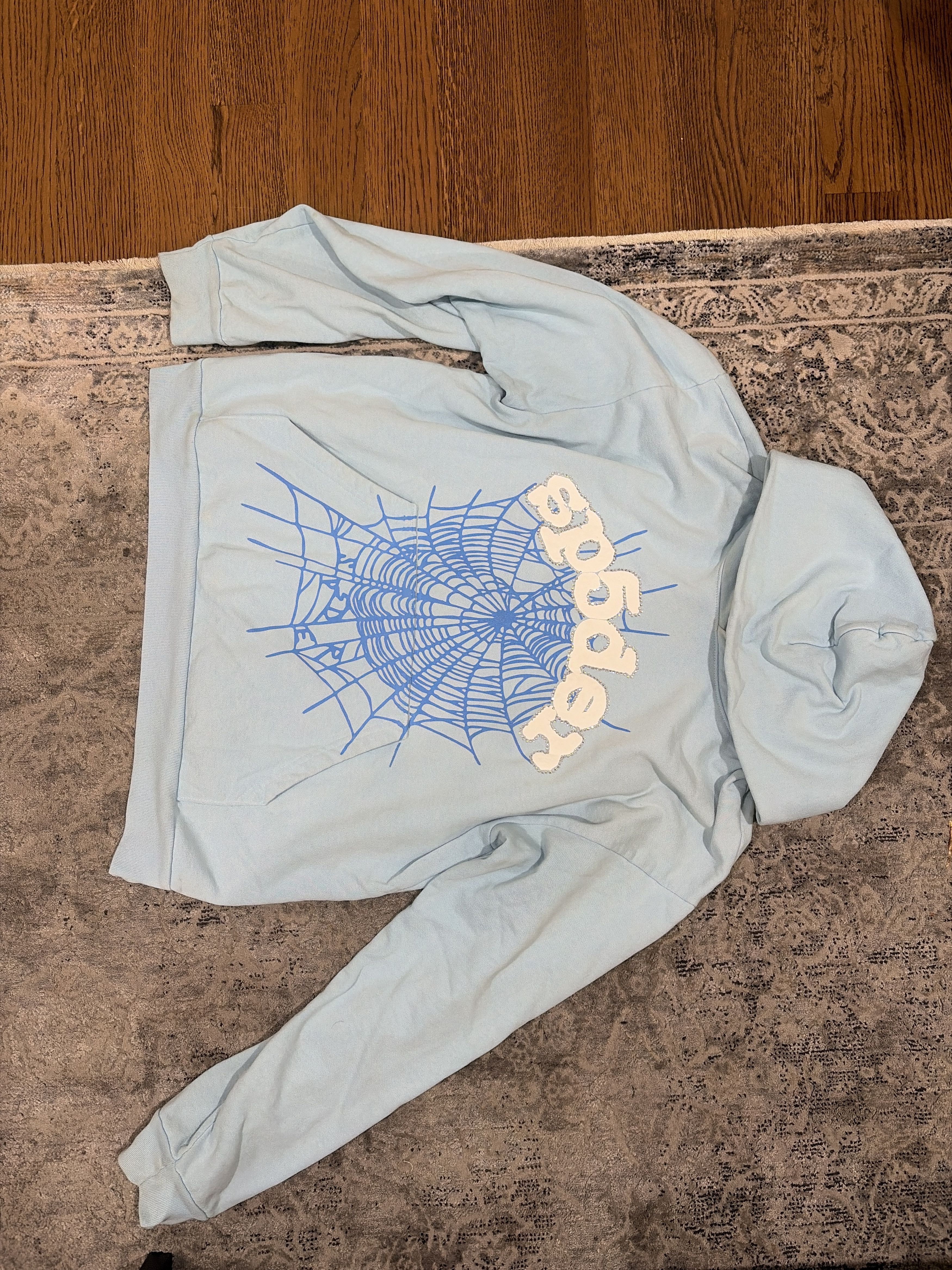 Sp5der Sp5der Web Hoodie - Sky Blue Size US L / EU 52-54 / 3 - 3 Thumbnail