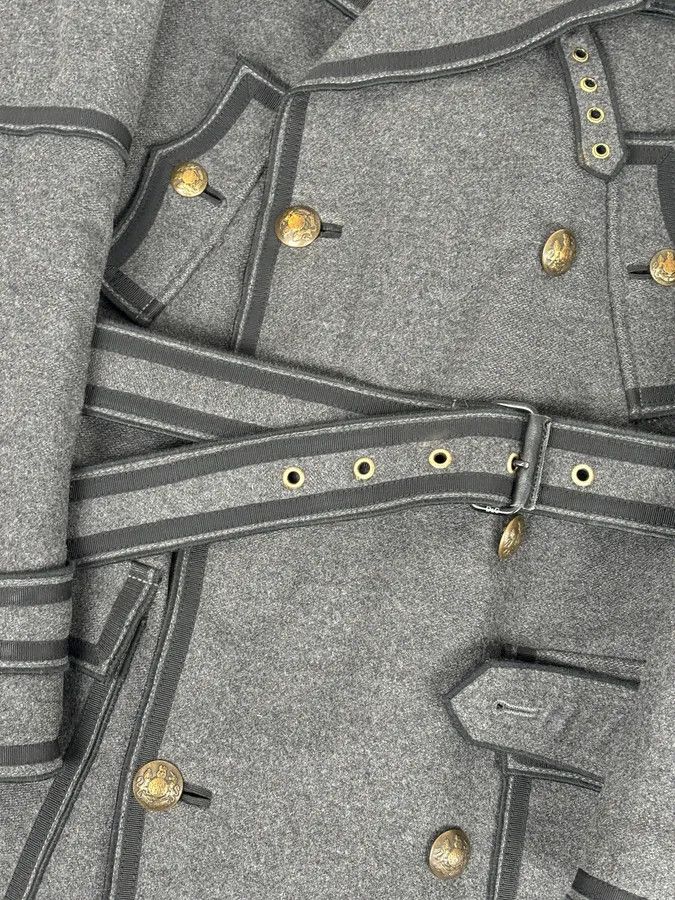 Dolce & Gabbana AW2009 Dolce & Gabbana Grey Wool Officer Trench Coat Size US M / EU 48-50 / 2 - 10 Thumbnail