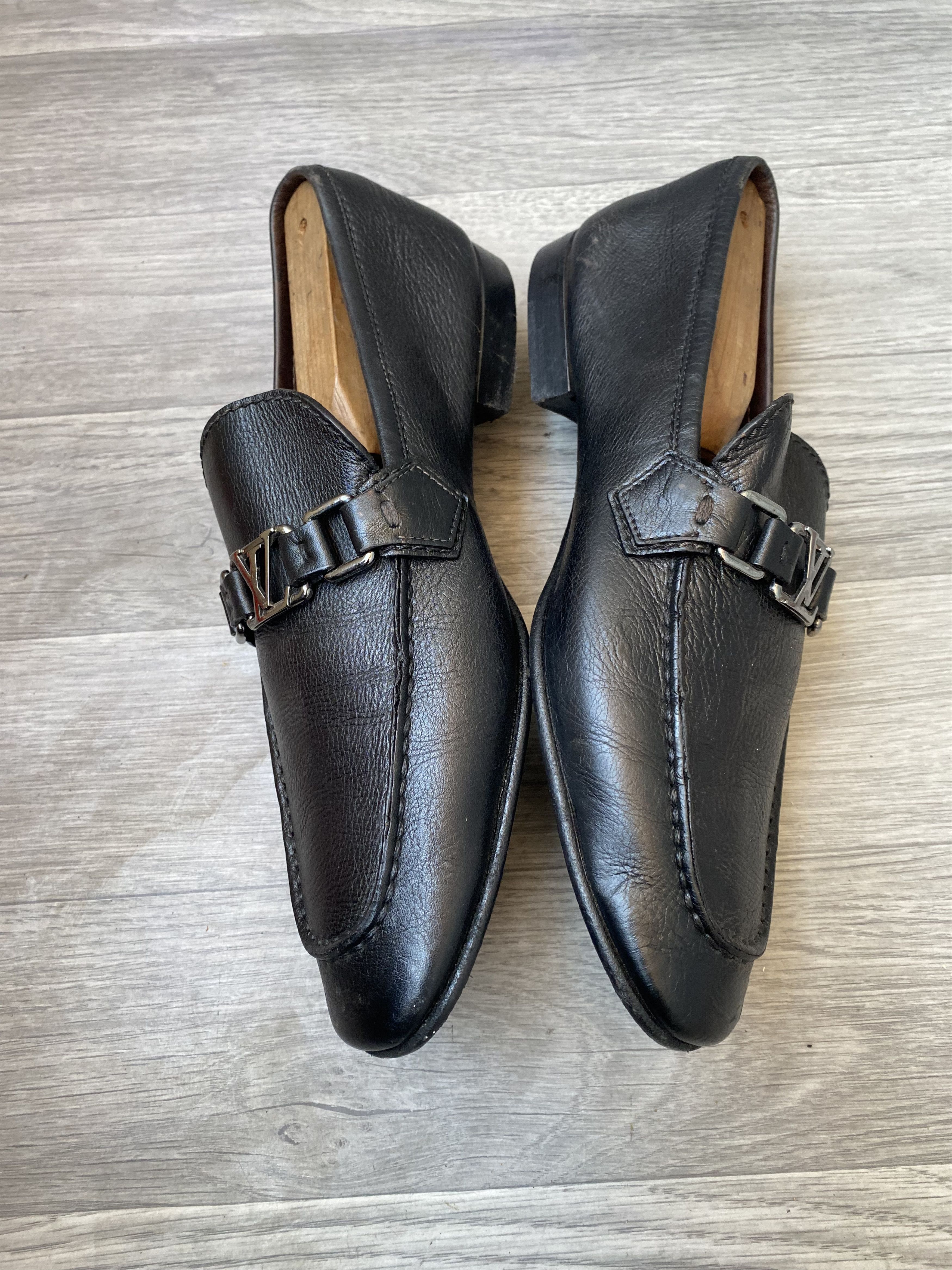 Louis Vuitton Louis vuitton logo black leather penny loafers Size US 8.5 / EU 41-42 - 10 Thumbnail