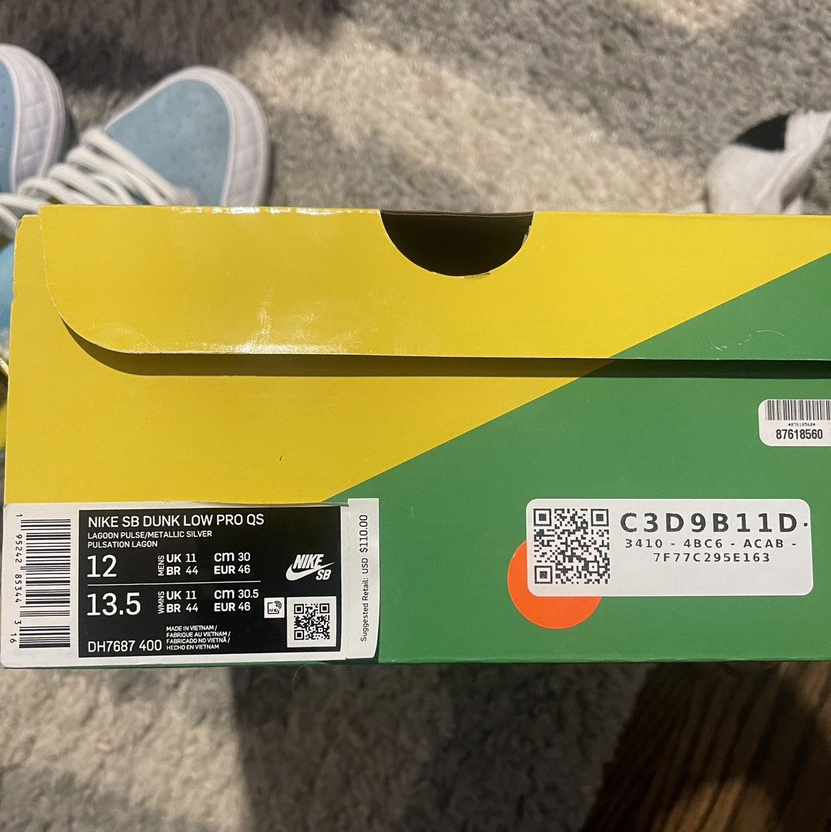 Nike Nike Dunk Low FTC Lagoon Size US 12 / EU 45 - 8 Thumbnail
