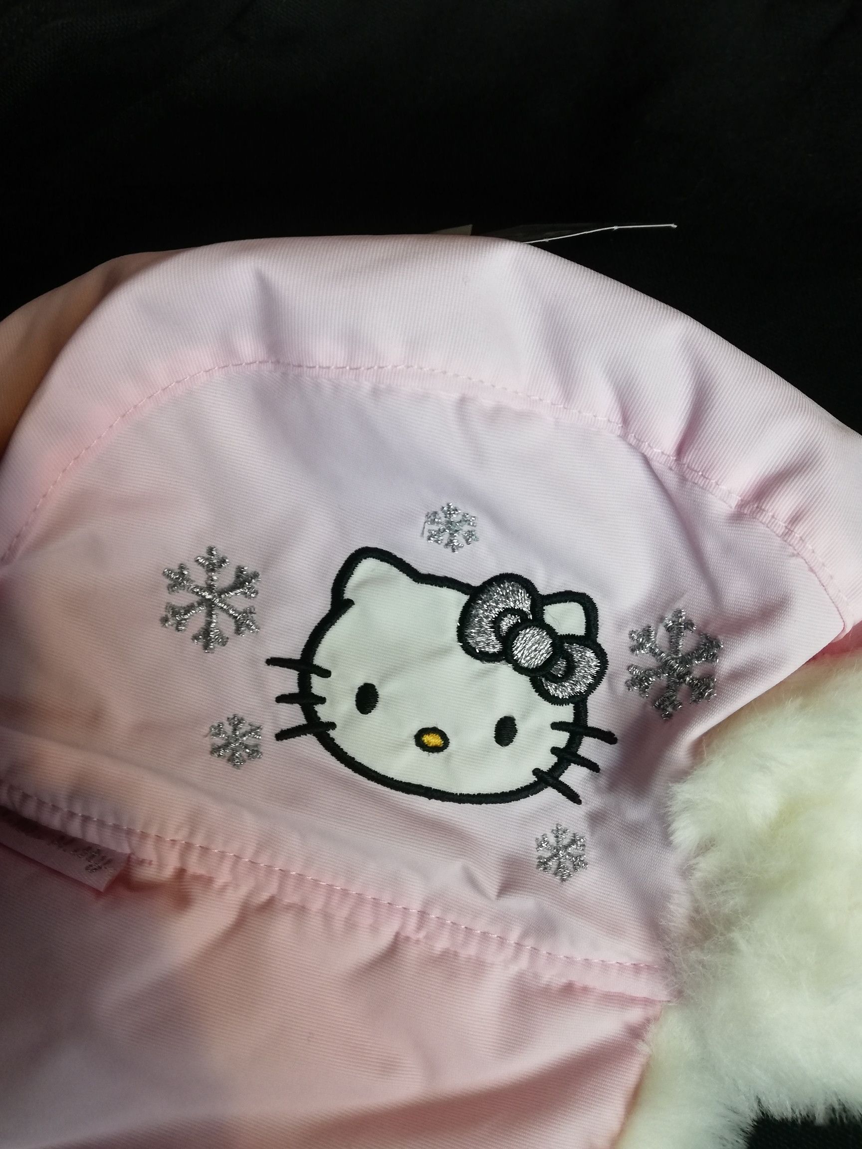Anime Hello Kitty y2k Aviator Trapper Hat Faux Fur White Size ONE SIZE - 6 Thumbnail