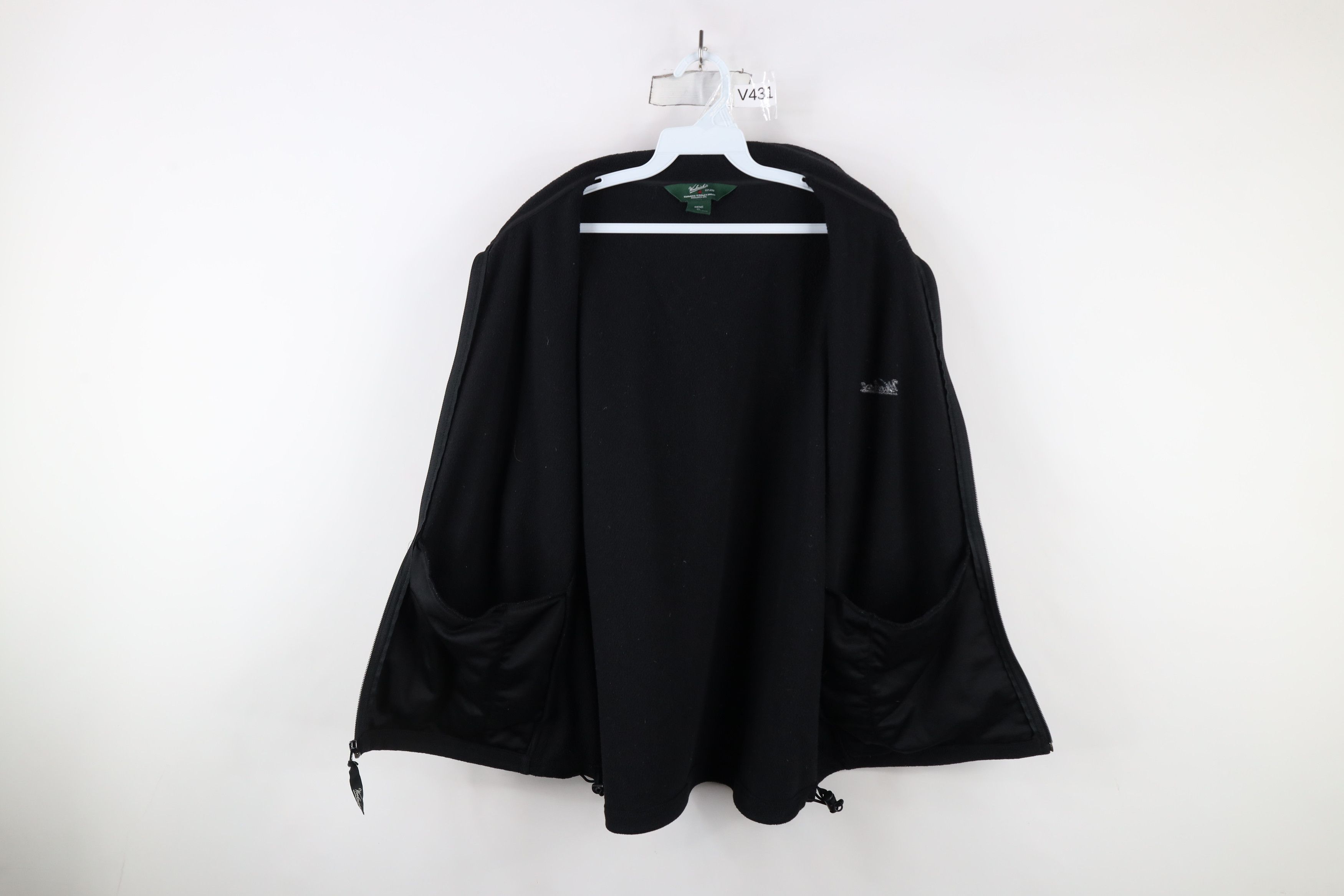 Vintage × Woolrich Woolen Mills Vintage Woolrich Script Full Zip Fleece Vest Jacket Black Size US XL / EU 56 / 4 - 10 Thumbnail