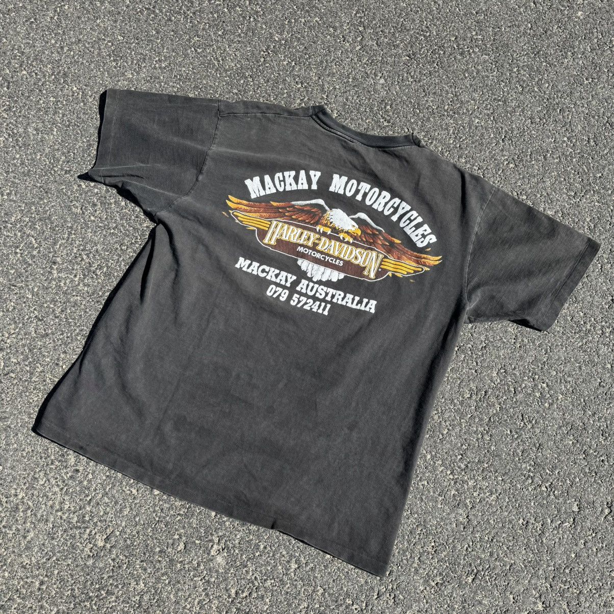 Harley Davidson Vintage 80s Harley Davidson Harley’s Whiskey T-Shirt Washed Size US M / EU 48-50 / 2 - 5 Thumbnail