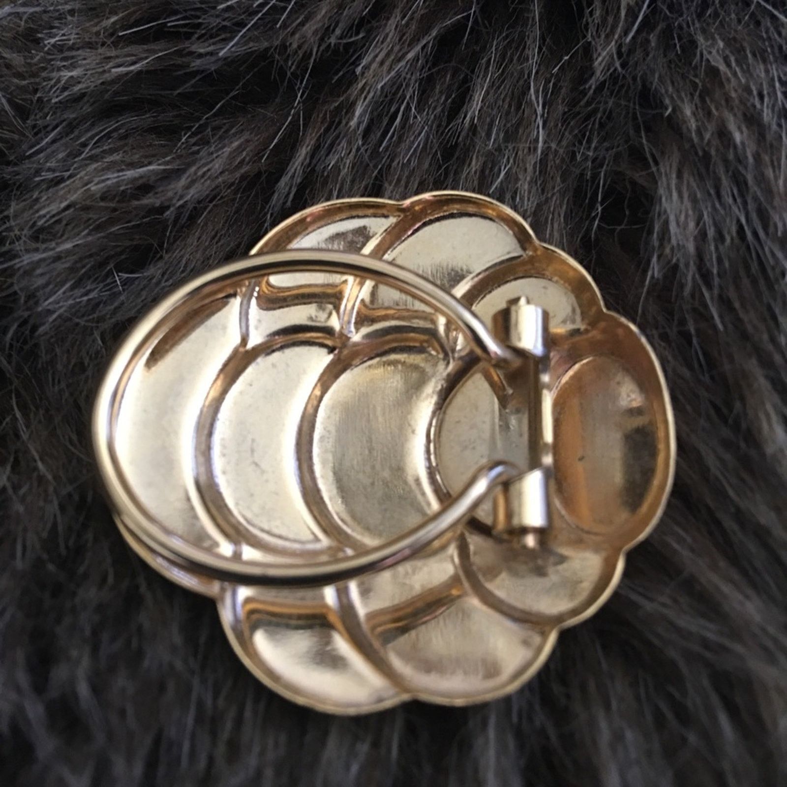 Vintage Vintage gold tone scale design scarf clip Size ONE SIZE - 4 Thumbnail