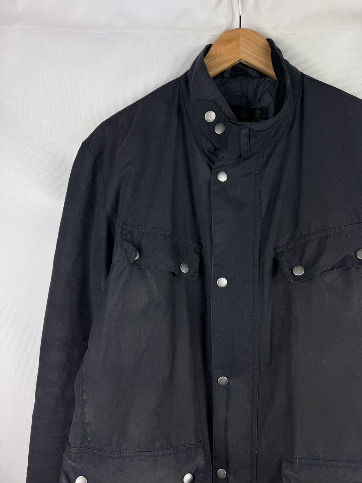 Barbour Barbour International Duke Multipocket Waxed Cotton Jacket Size US XL / EU 56 / 4 - 2 Thumbnail