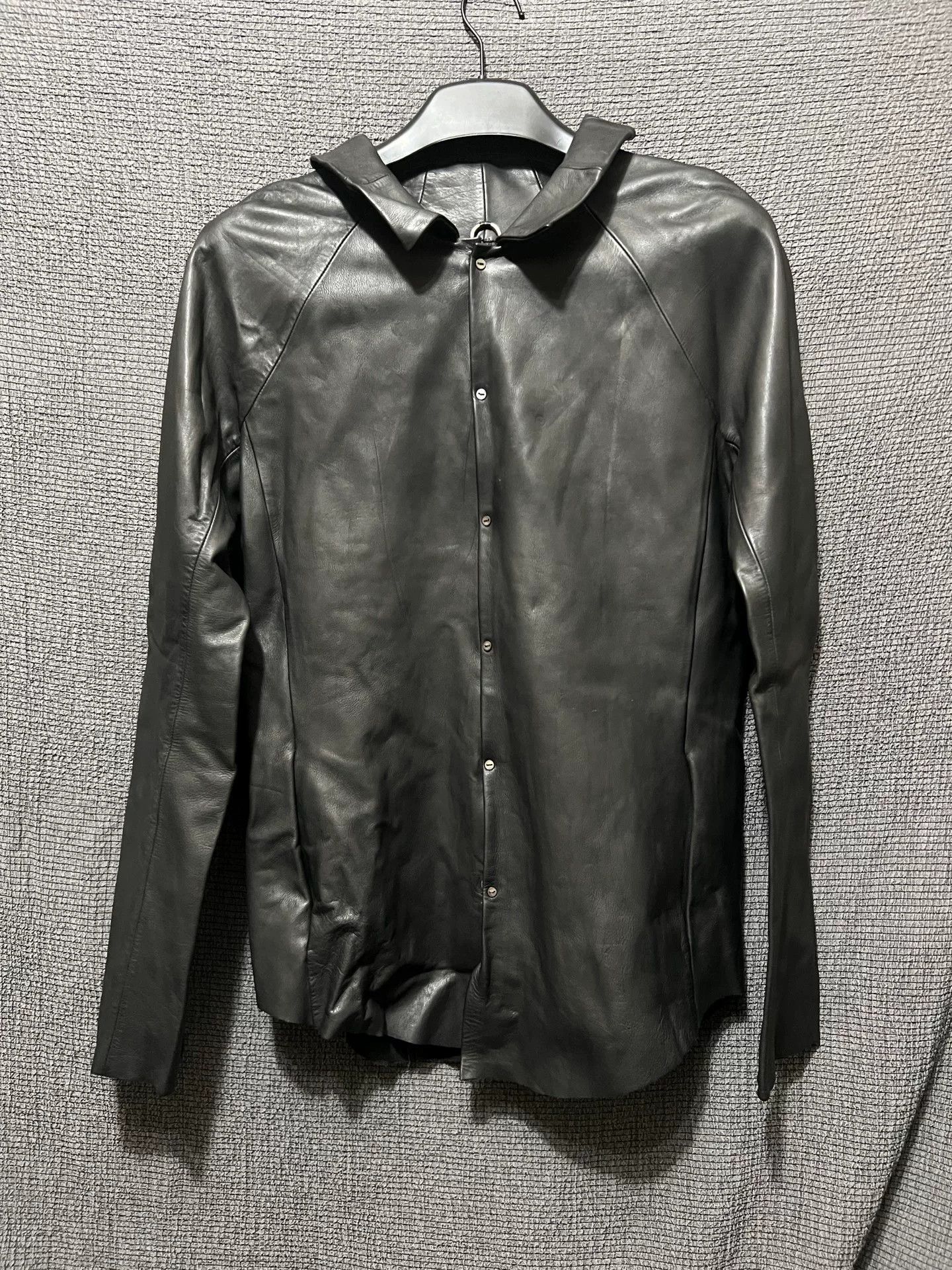 S/STERE Dark Avant-Garde Leather Jacket Size US XS / EU 42 / 0 - 1 Thumbnail