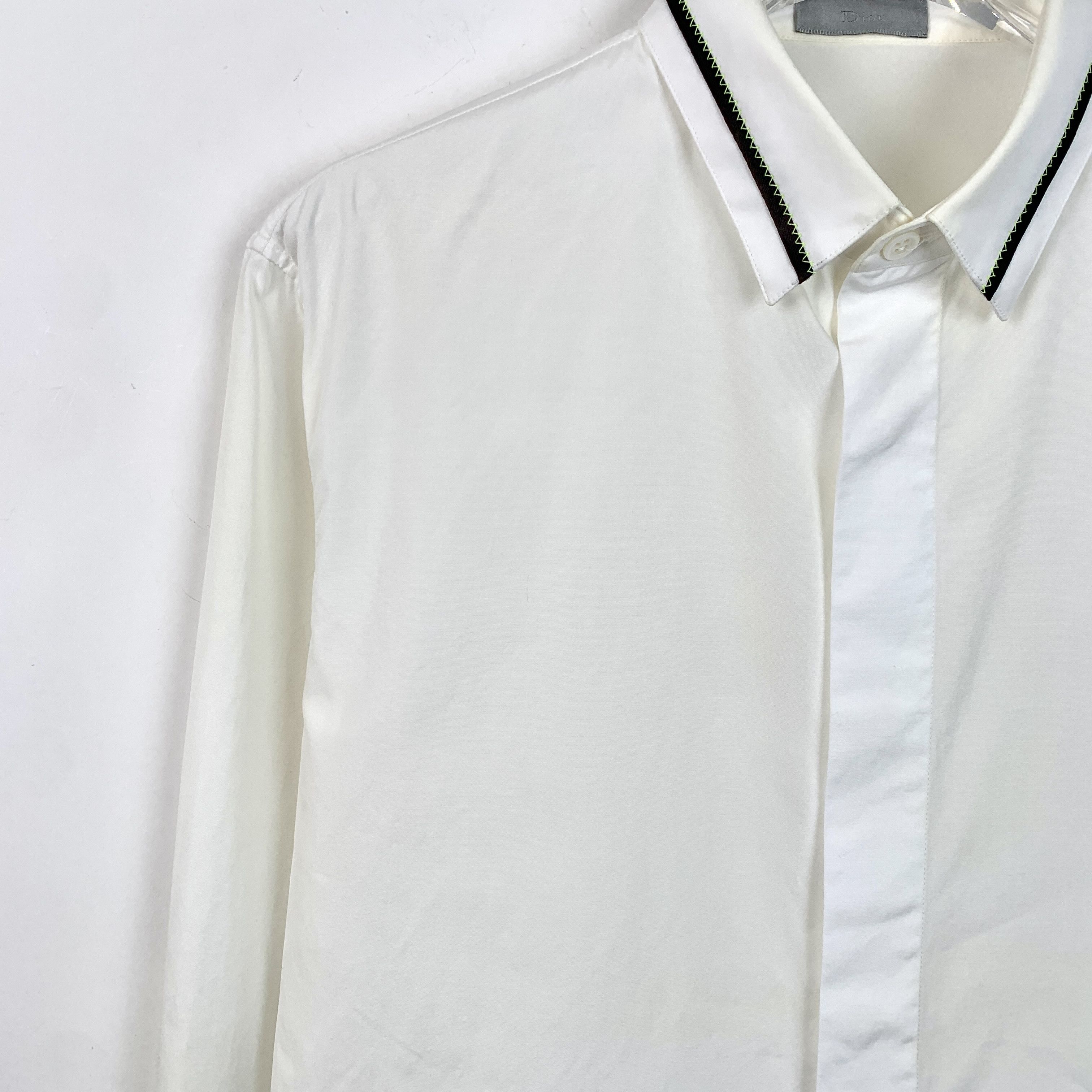 Dior Dior White Striped Panel Long-Sleeve Shirt (Size 37) Size XS / US 0-2 / IT 36-38 - 7 Thumbnail