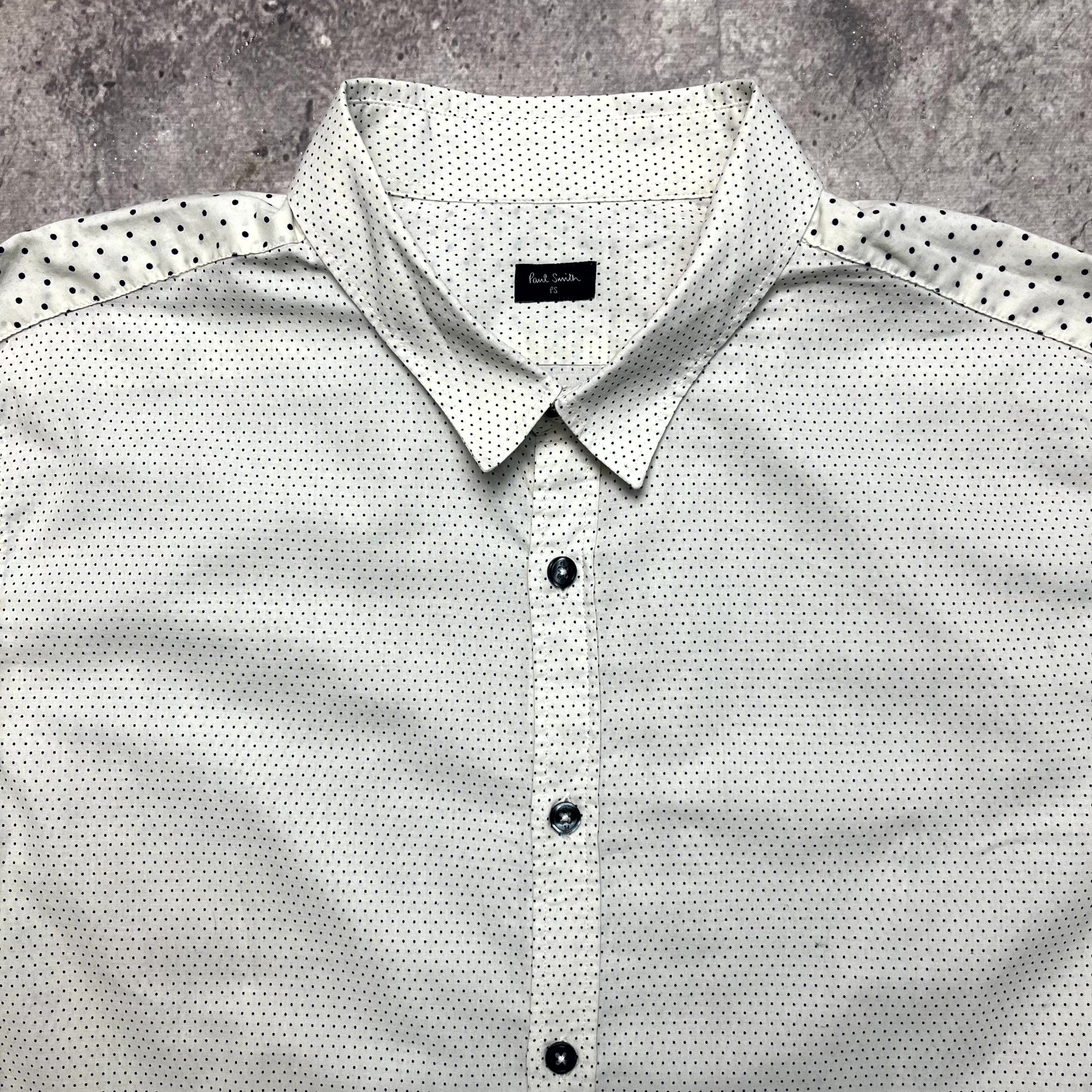 Paul Smith Paul Smith White Polka Dot Long Sleeve Button Shirt Size XL Size US XL / EU 56 / 4 - 4 Thumbnail