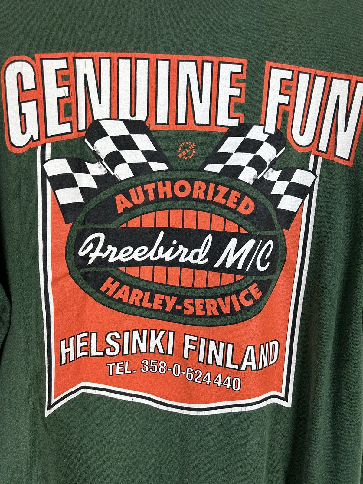 Harley Davidson 90s Vintage Finland Freebird MC Harley Single Stitch Tee Size US XL / EU 56 / 4 - 6 Thumbnail