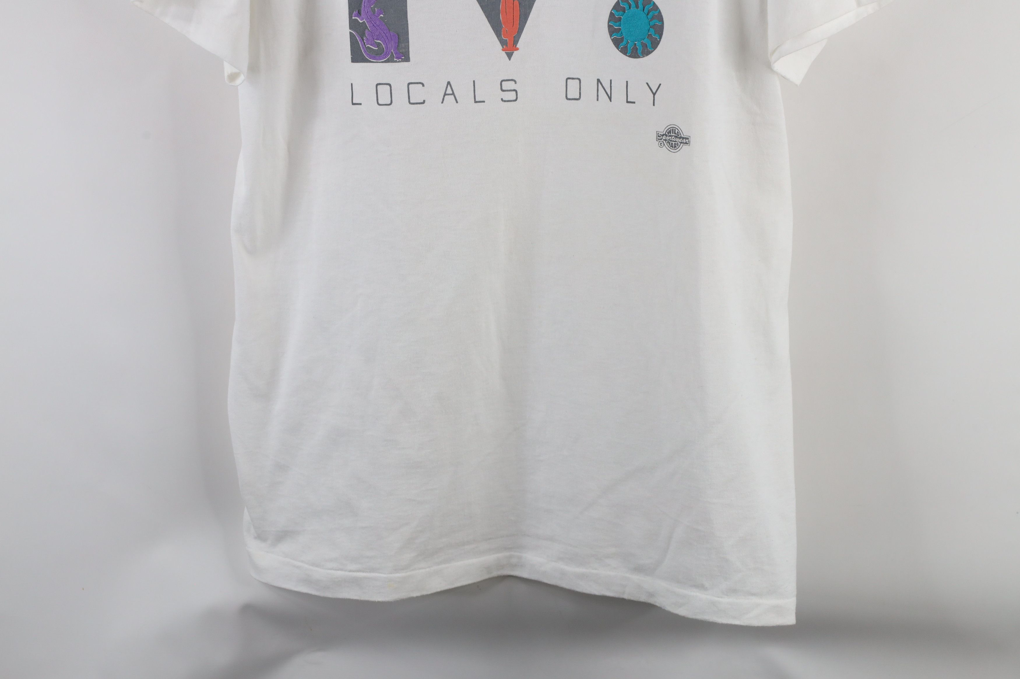 Vintage Vintage 90s Streetwear Arizona Locals Only T-Shirt White USA Size XL / US 12-14 / IT 48-50 - 3 Thumbnail