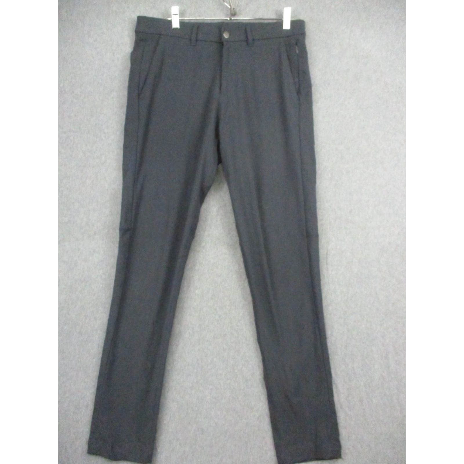 Lululemon Lululemon Men’s Commission Pant 31 Slim Canvas Gray Stretch 5-Pocket Flat Front Belt Loops Straight Size US 31 - 2 Thumbnail