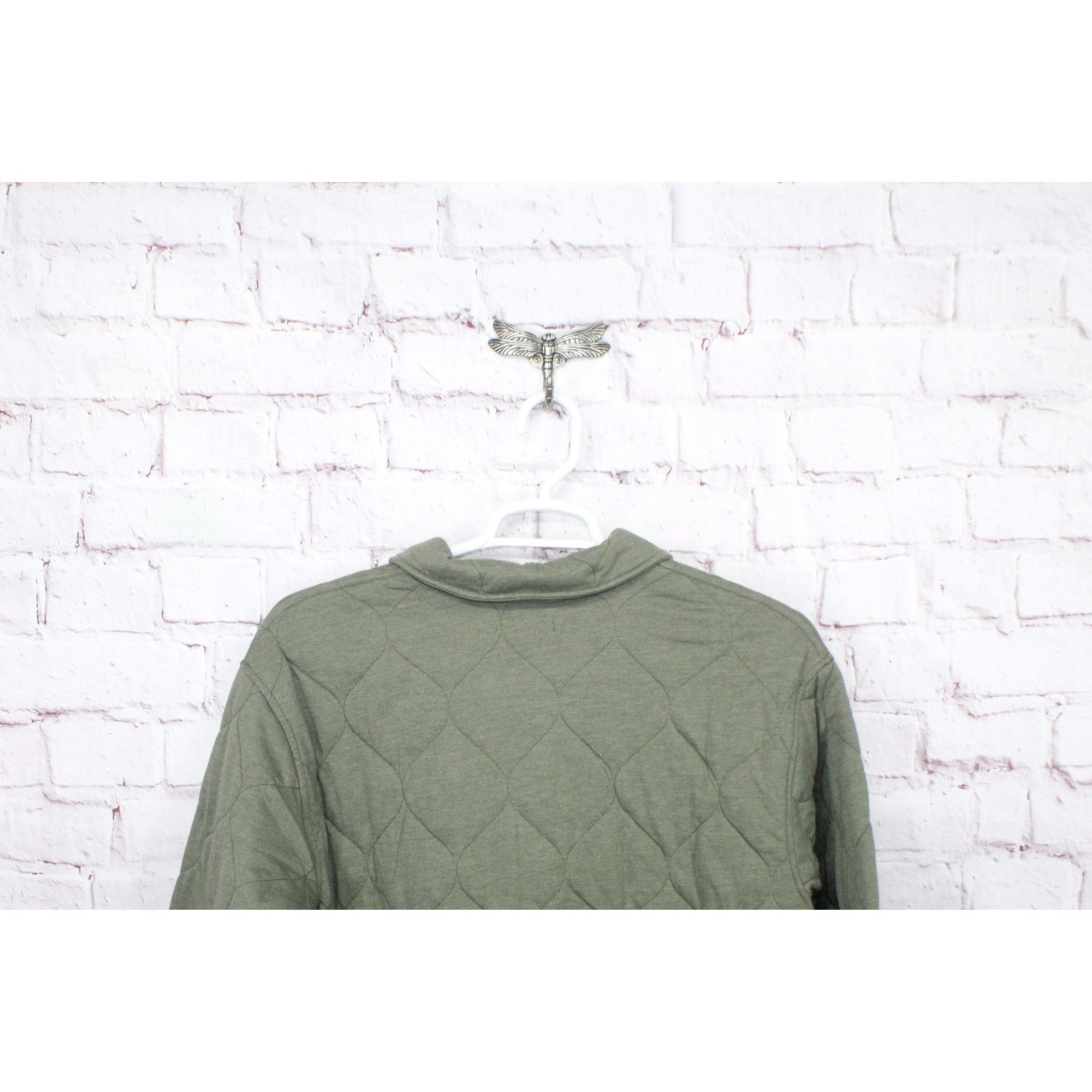 L.L. Bean LL Bean Women's Quilted Knit Jacket Olive Green Size XL / US 12-14 / IT 48-50 - 4 Thumbnail