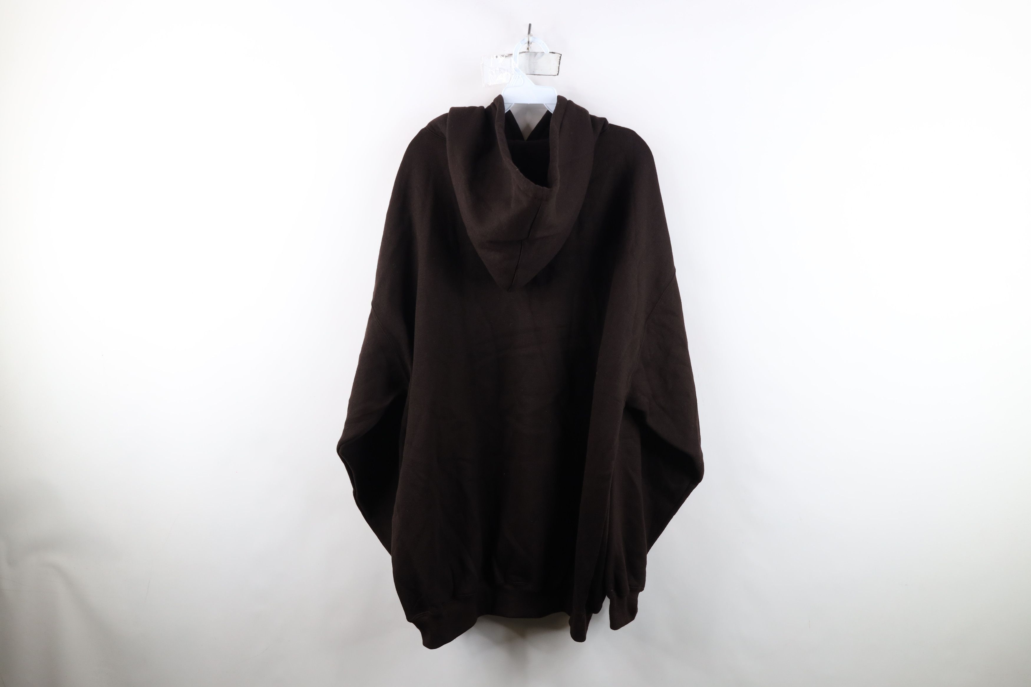 Vintage Deadstock Vintage 90s Streetwear Hoodie Sweatshirt Brown Size US XXL / EU 58 / 5 - 10 Thumbnail