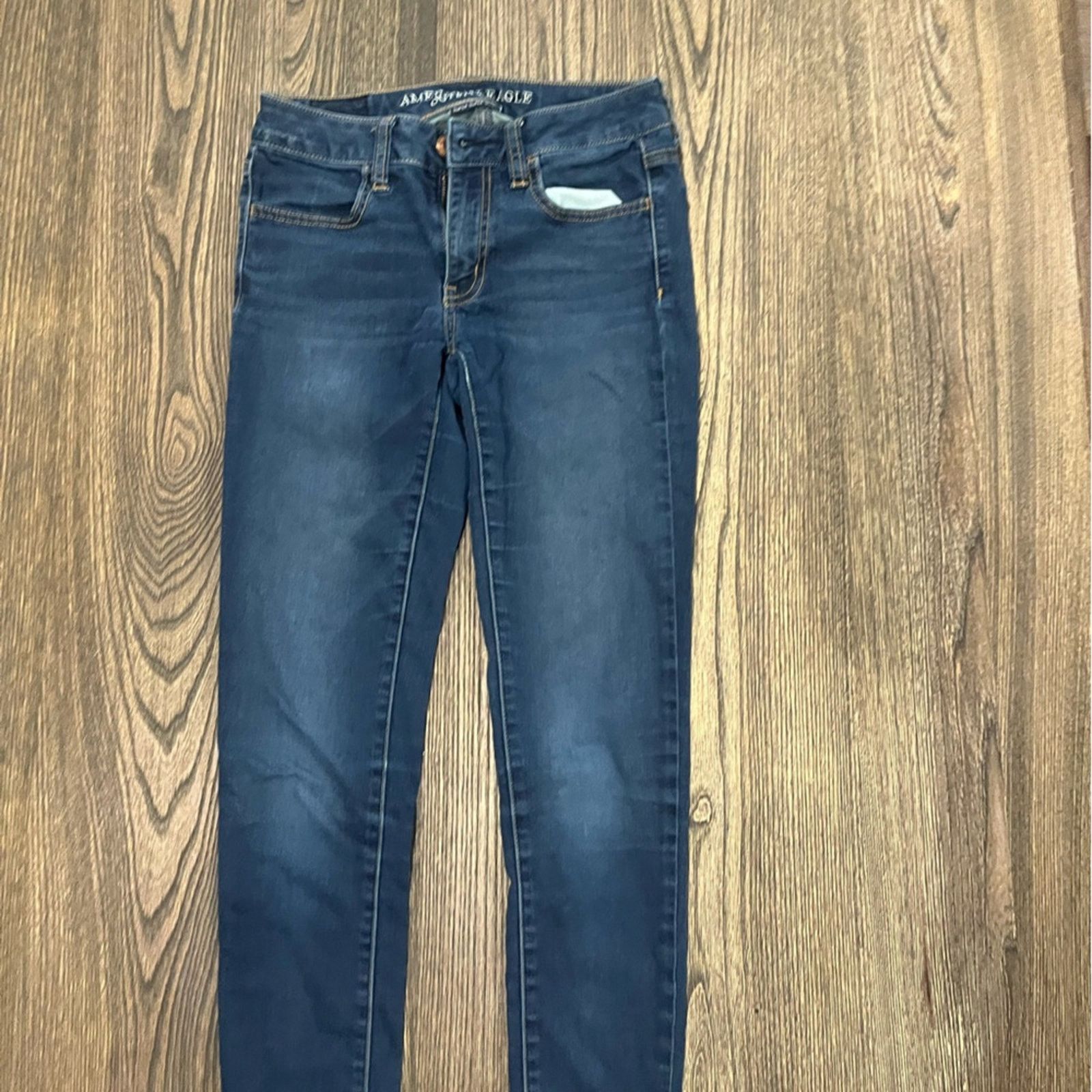 American Eagle Outfitters American Eagle Jeans Skinny Super Super Stretch Medium Wash Size 26" / US 2 / IT 38 - 3 Thumbnail