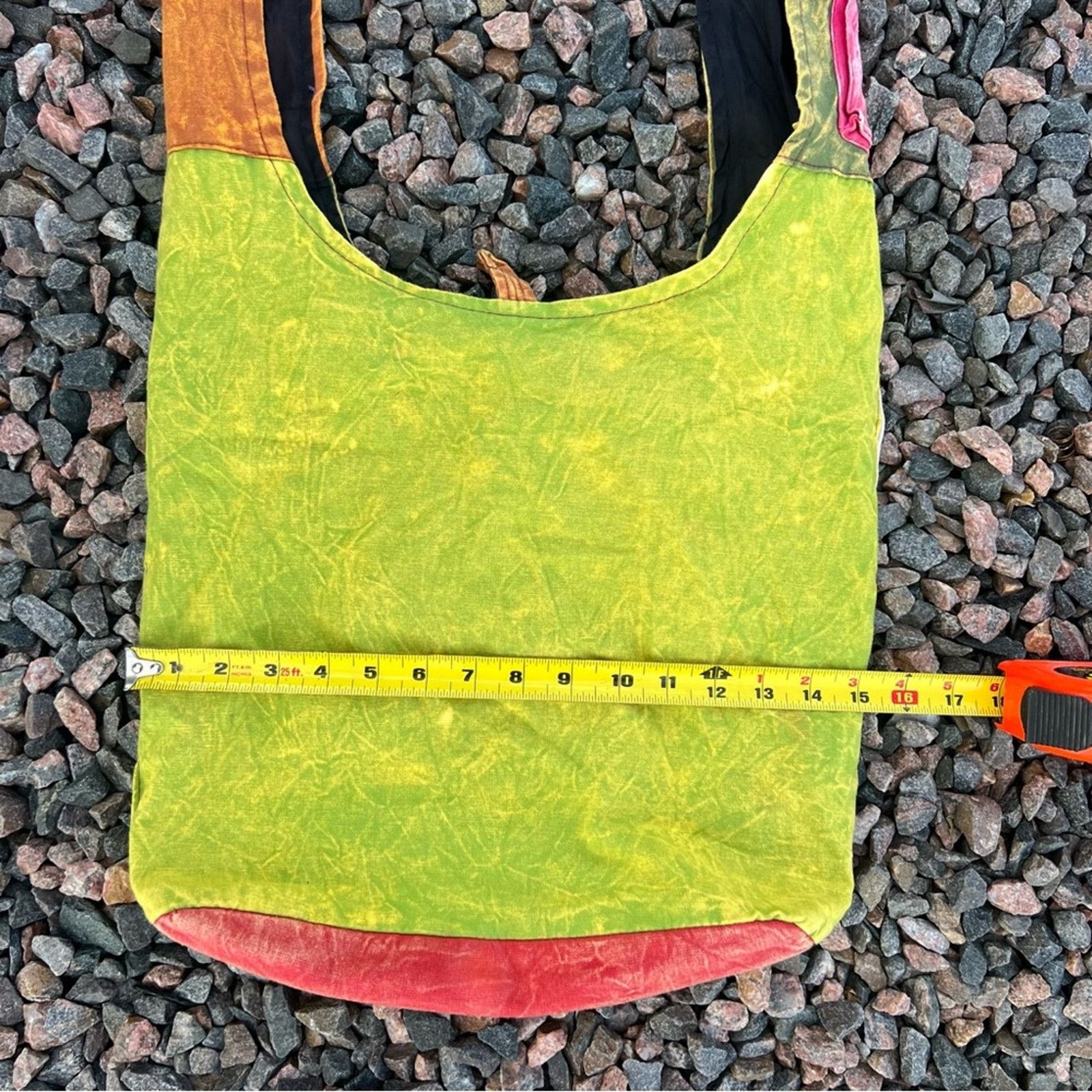Vintage Hippie Boho Cotton Batik Patchwork Razor Cut Shoulder Bag Size ONE SIZE - 5 Thumbnail