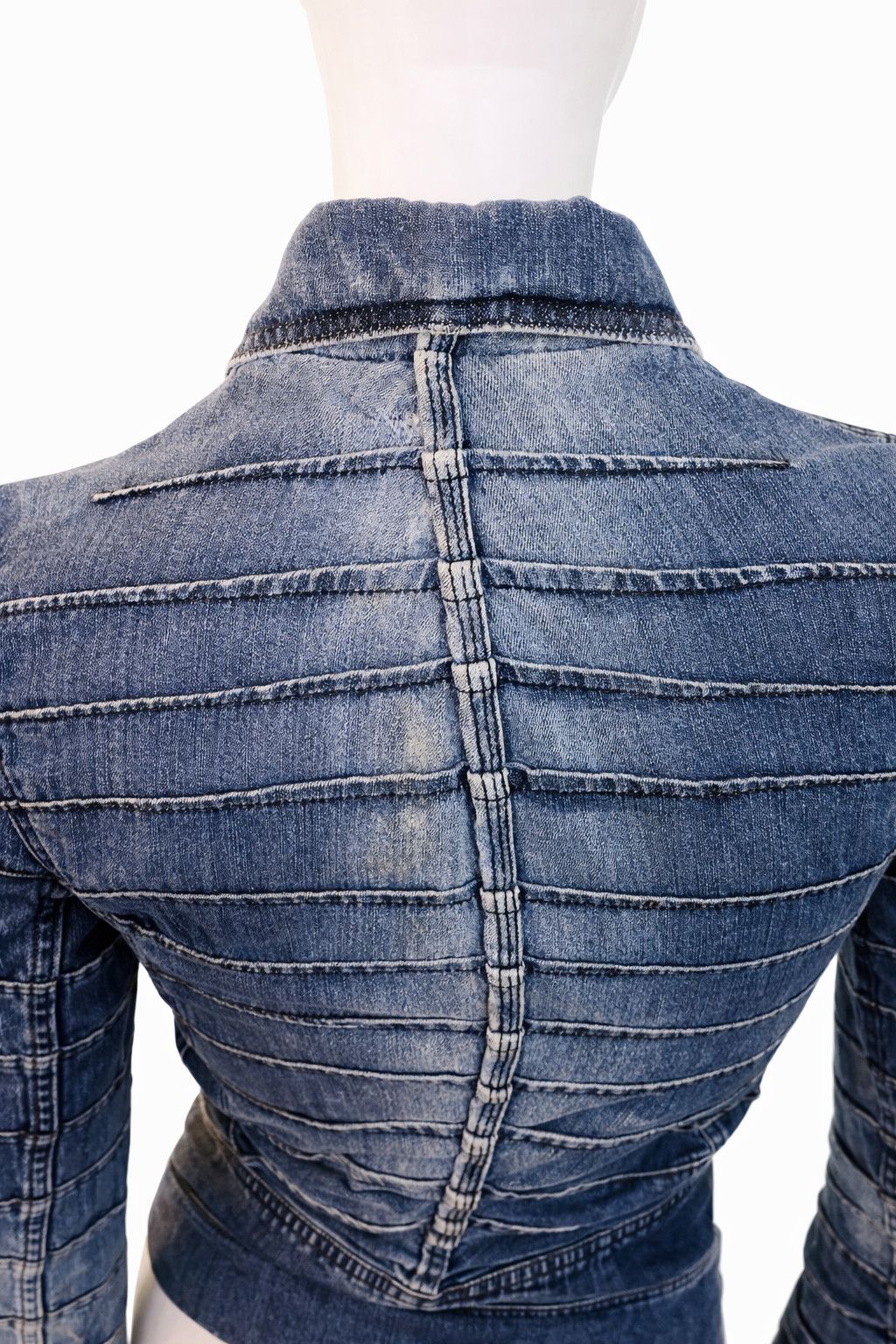 plein sud Plein Sud Sculpted Structured Seam Denim XS Small Jacket Size XS / US 0-2 / IT 36-38 - 1 Thumbnail