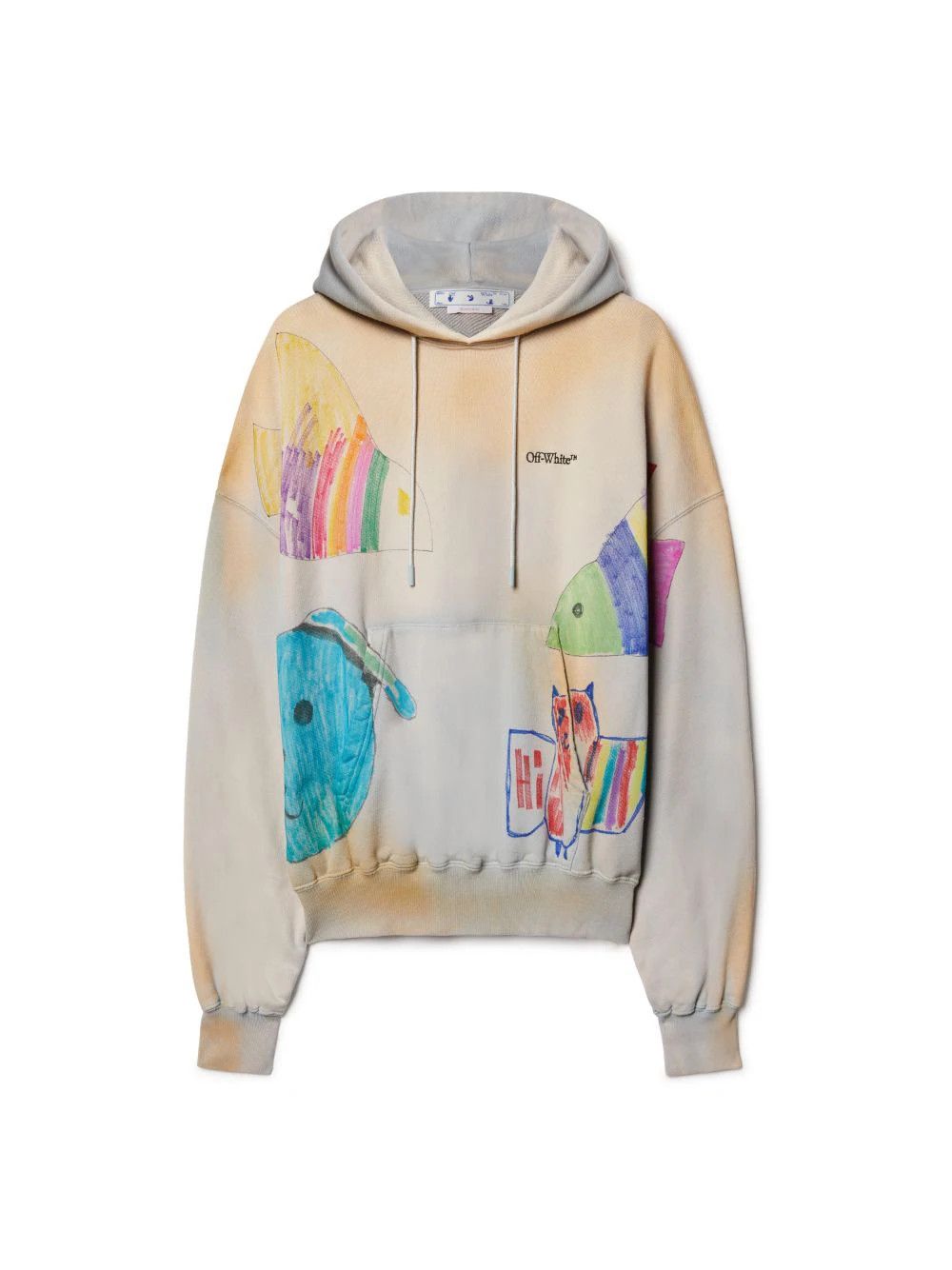 Off white rainbow store hoodie