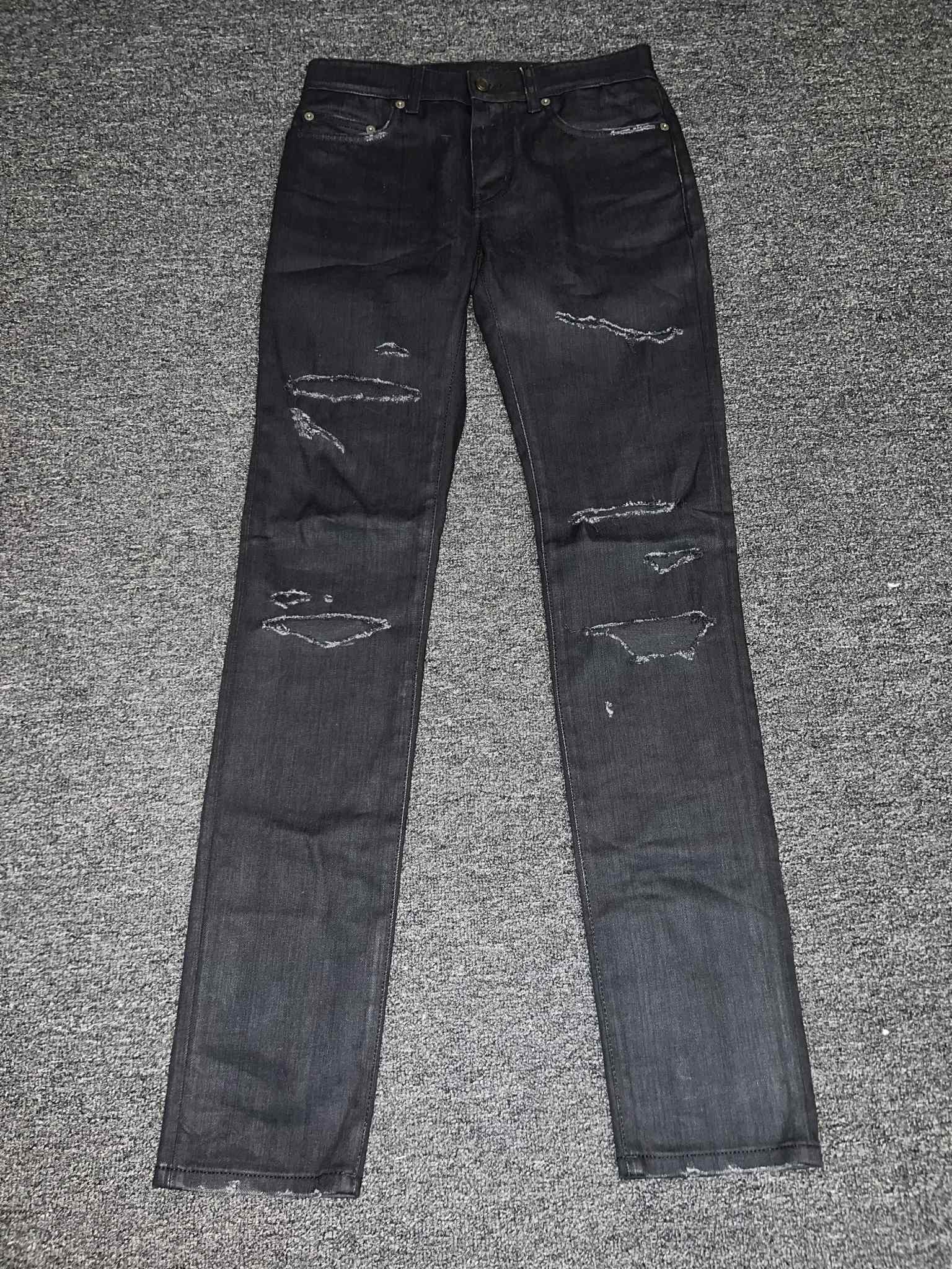 Hedi Slimane × Saint Laurent Paris SAINT LAURENT WAXED RIPPED