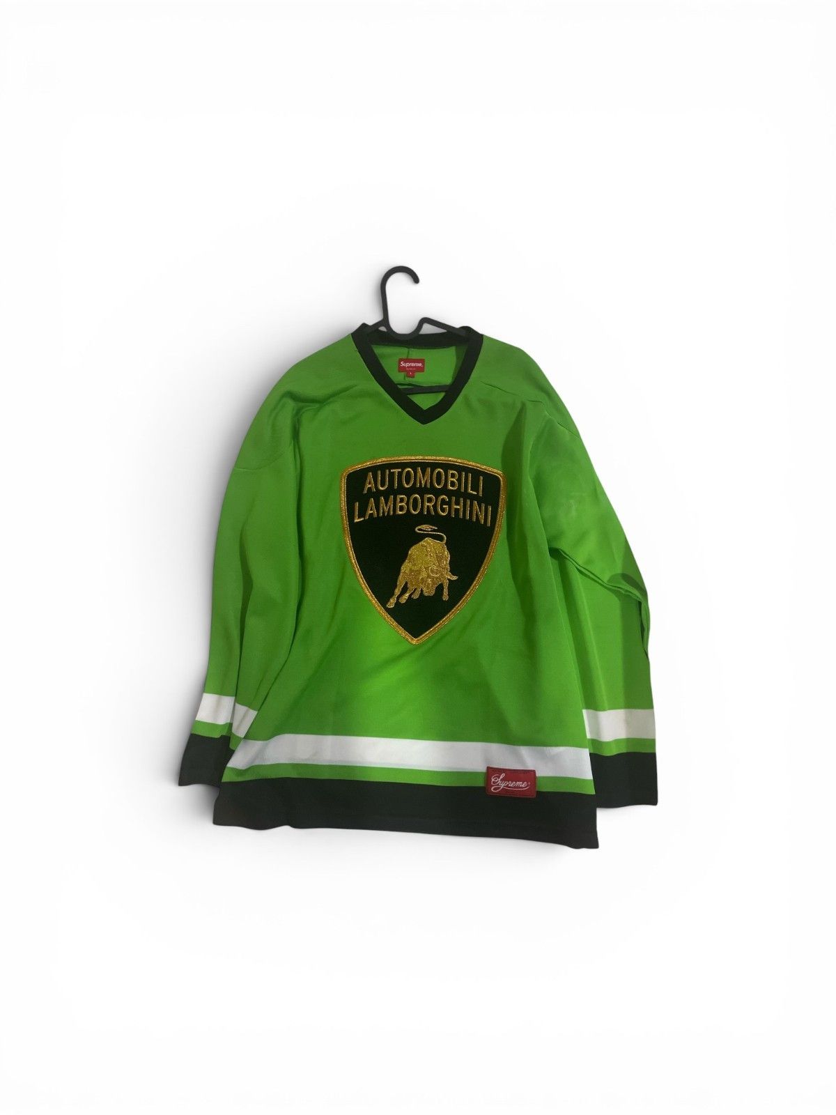 Supreme Supreme Lamborghini Hockey Jersey SS20 Lime Green Large Size US L / EU 52-54 / 3 - 1 Thumbnail