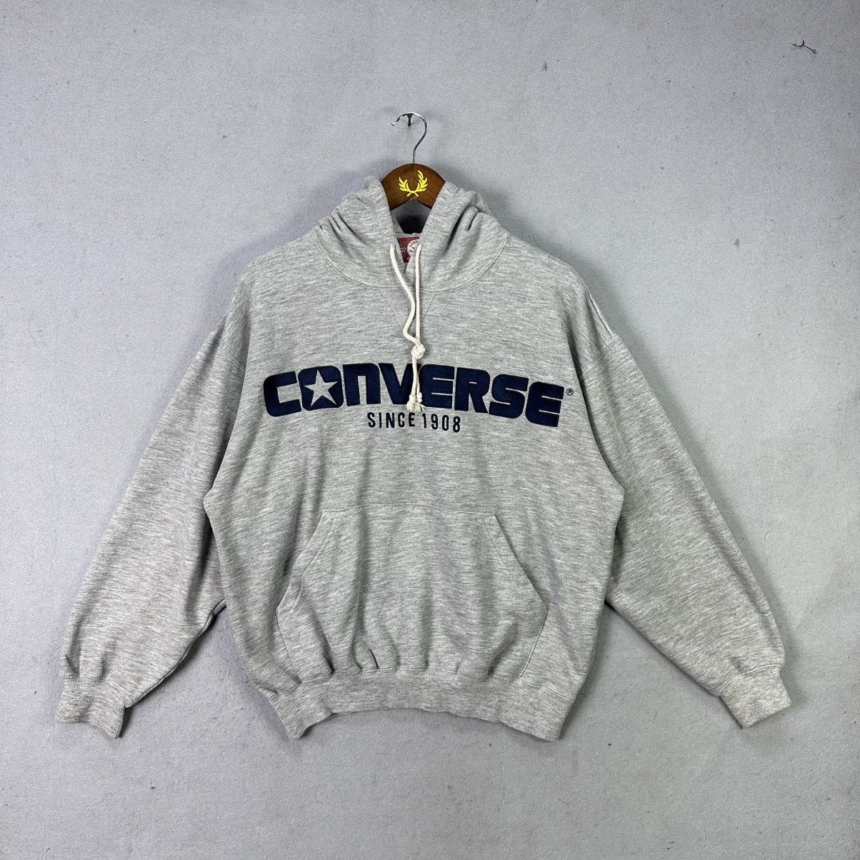 Converse Vintage 90s Converse Chuck Taylor Hoodie Grey Big Logo Size US M / EU 48-50 / 2 - 1 Thumbnail
