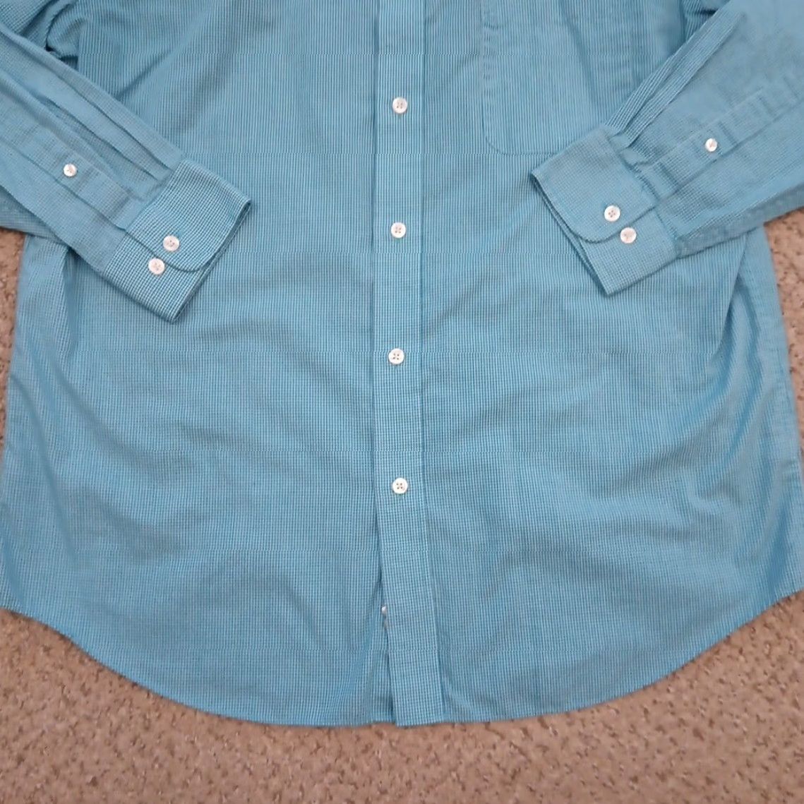 Croft & Barrow Croft & Barrow Shirt Mens 16.5 Blue Plaid Long Sleeve Button Up Cotton Blend Size US XL / EU 56 / 4 - 4 Thumbnail