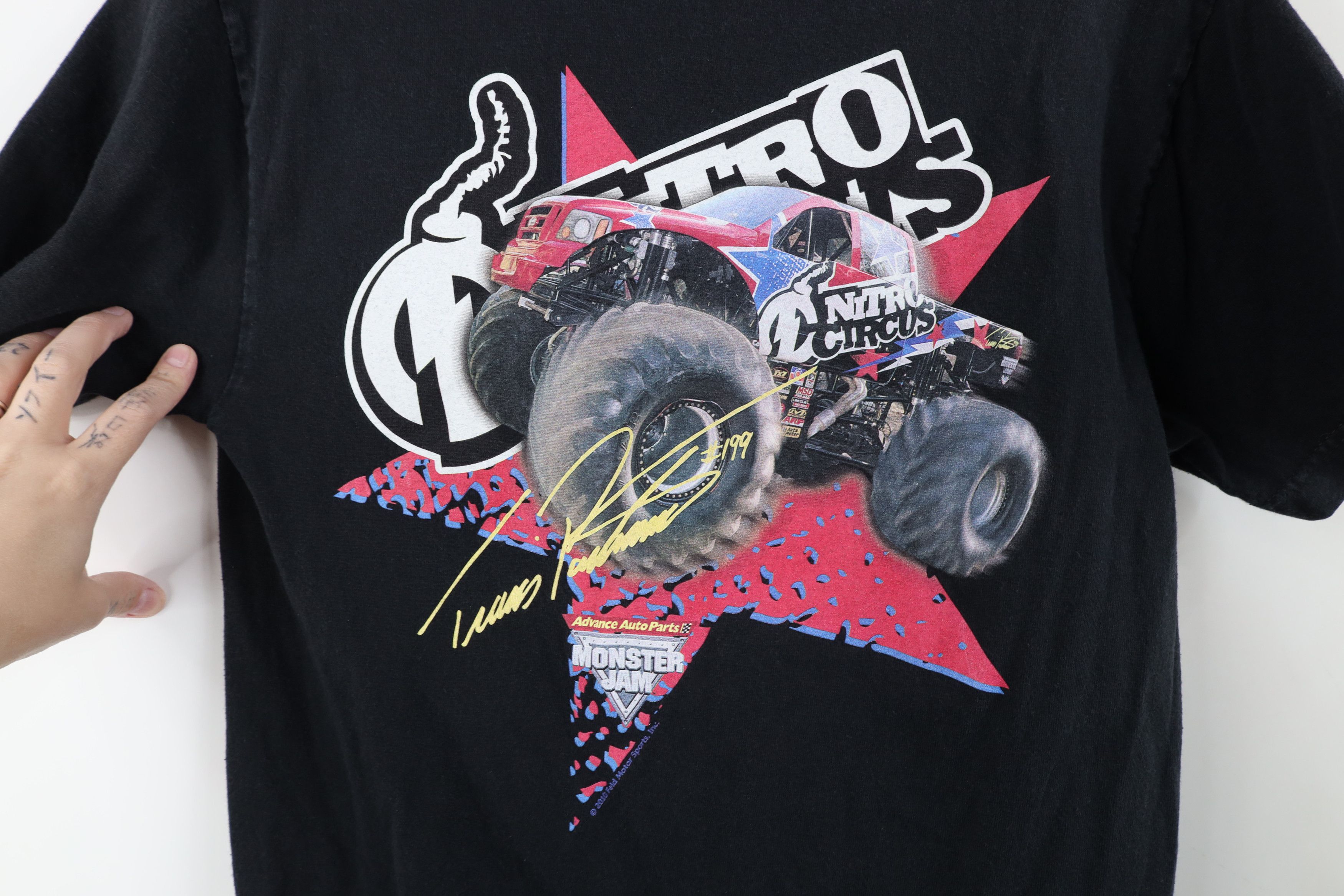 Vintage Y2K Monster Jam Nitro Circus Travis Pastrana T-Shirt Size US S / EU 44-46 / 1 - 11 Thumbnail