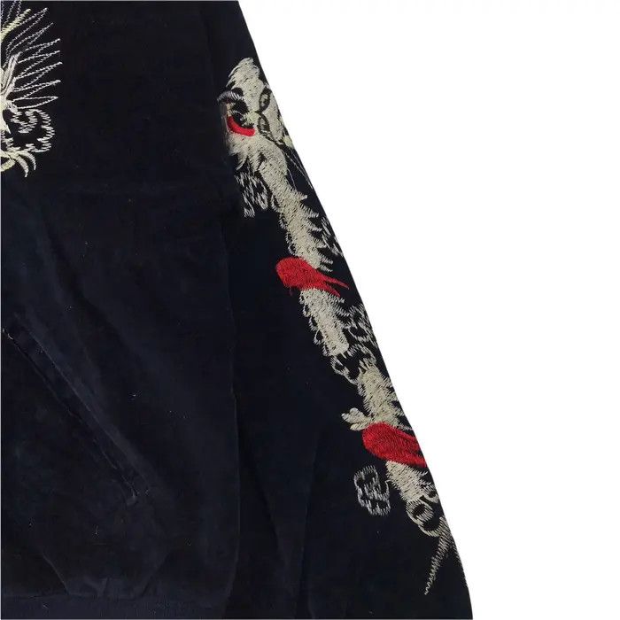 Other Vintage SUKAJAN DRAGON RYU Fuji Velvet Bomber Jacket Size L / US 10 / IT 46 - 5 Thumbnail