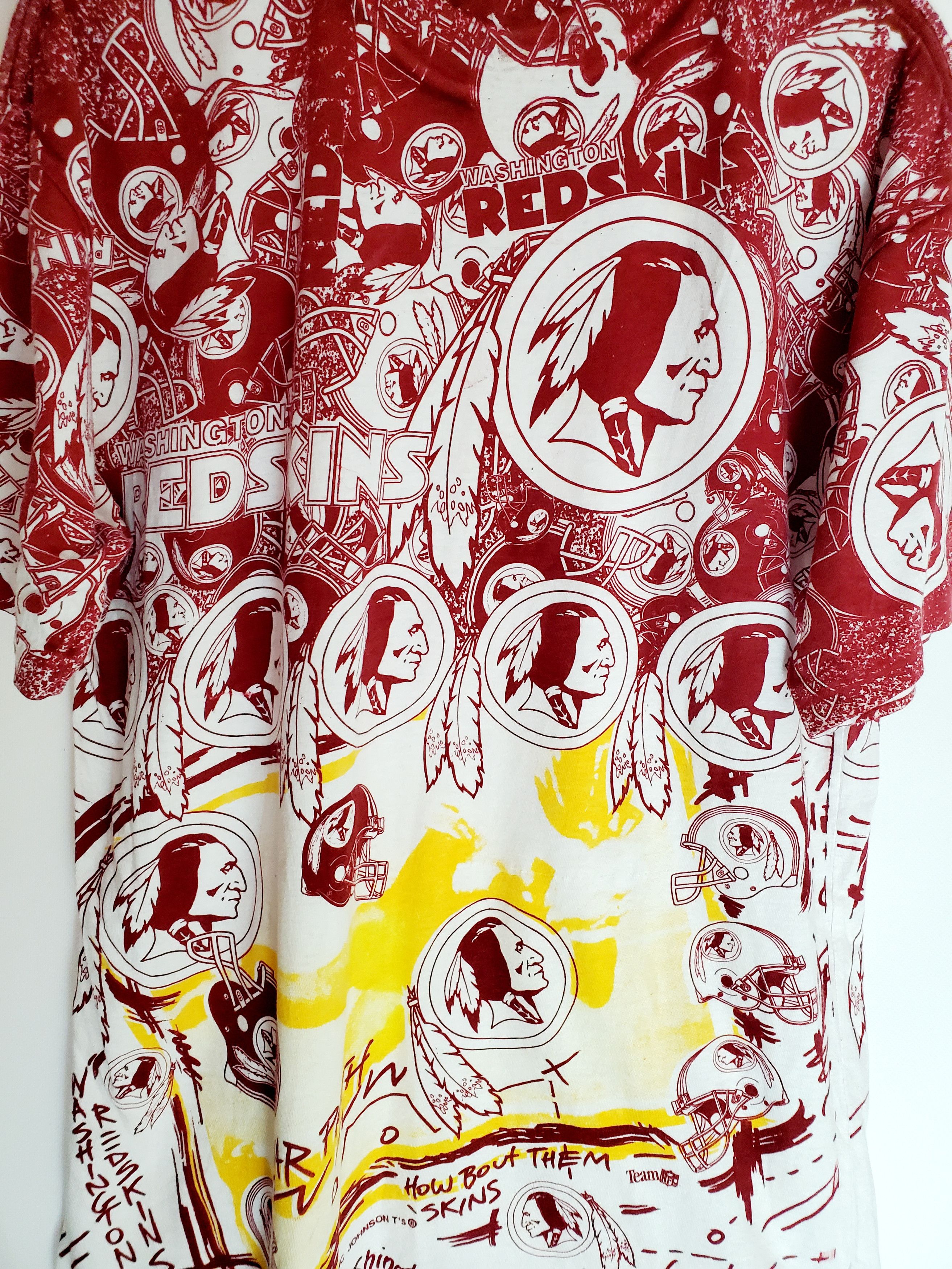 NFL WASHINGTON REDSKINS 90s NFL MAGIC JOHNSON T's OVER PRINT Xl Size US XL / EU 56 / 4 - 7 Thumbnail