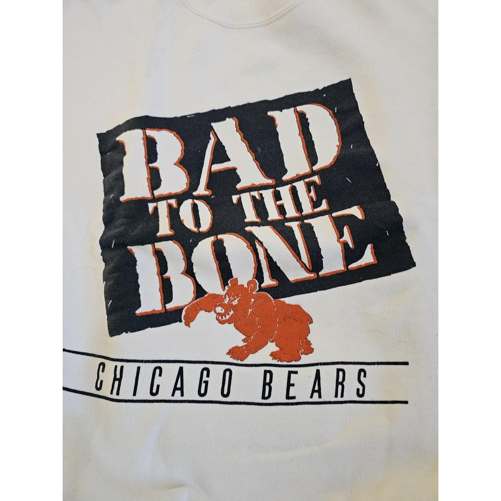 Delta Chicago Bears Bad to the Bone Sweatshirt White Sz L-XL 90s Size US L / EU 52-54 / 3 - 2 Thumbnail