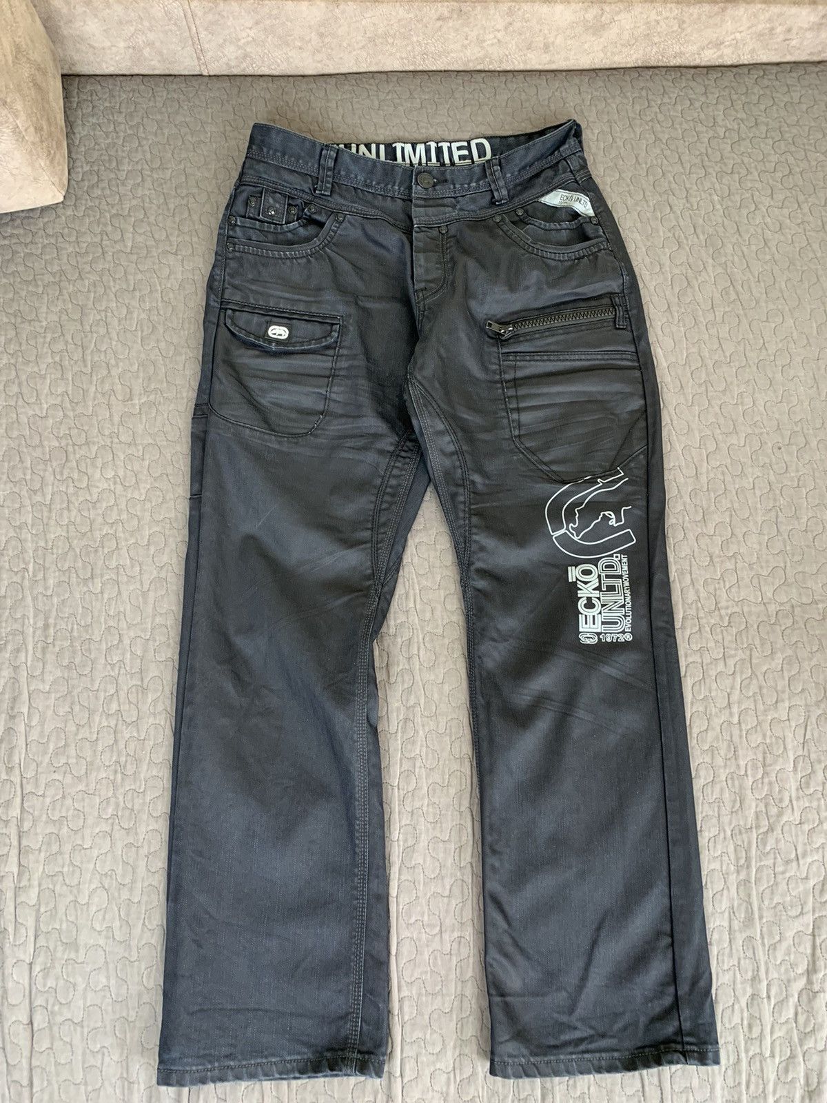 Ecko Unltd. Ecko Unltd. Big Logo Denim Jeans Size US 34 / EU 50 - 1 Thumbnail