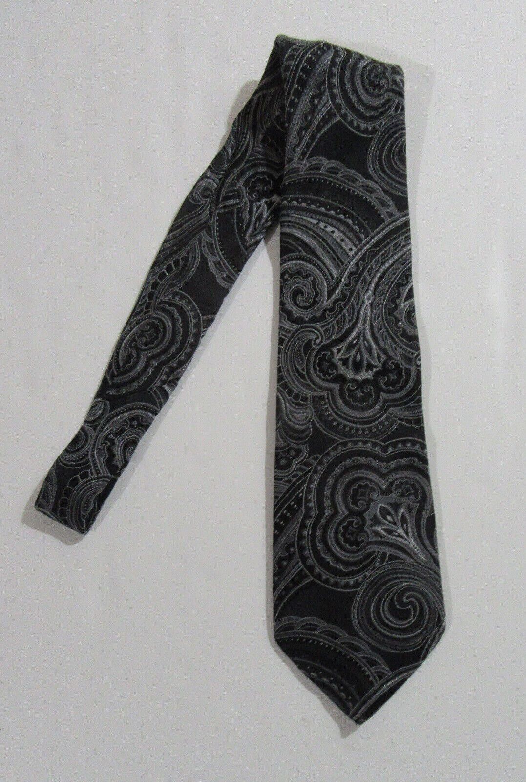 Designer Donald J. Trump Signature Collection Necktie Black Paisley Size ONE SIZE - 1 Thumbnail