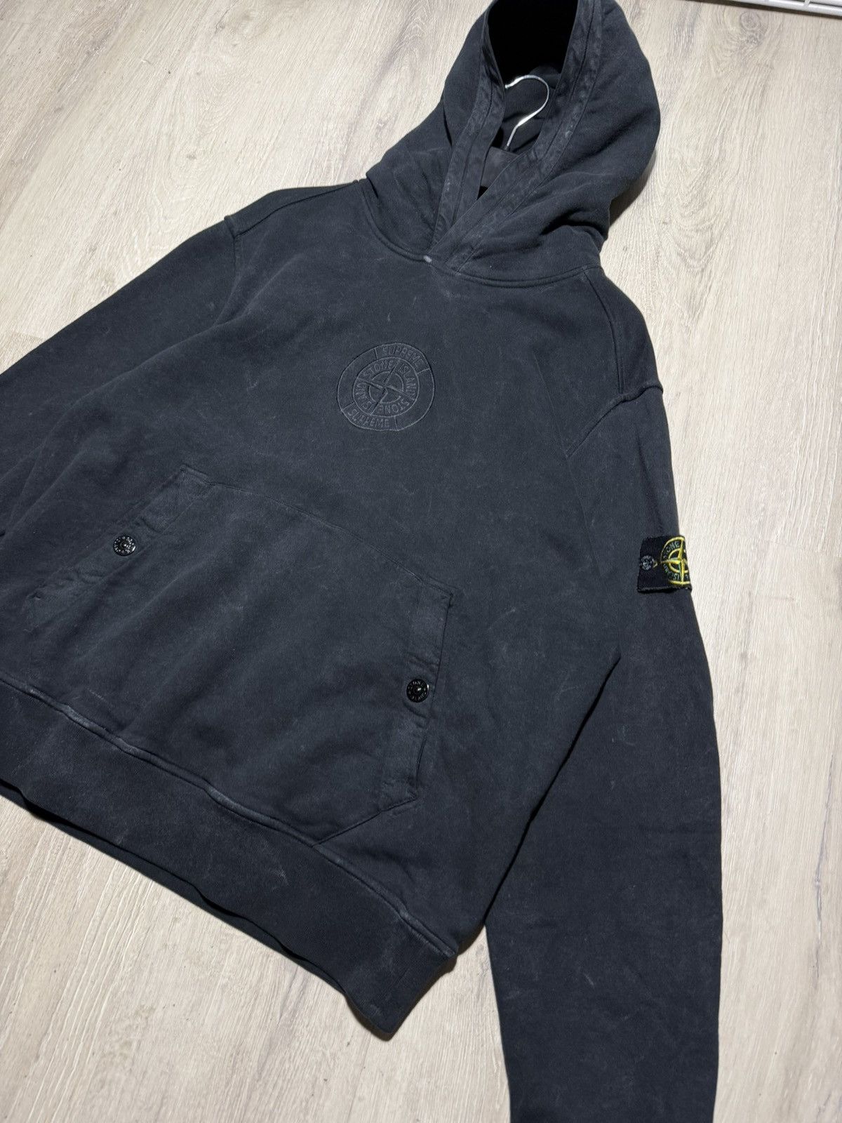 Supreme Stone Island Hooded Sweatshirt L black SS19
