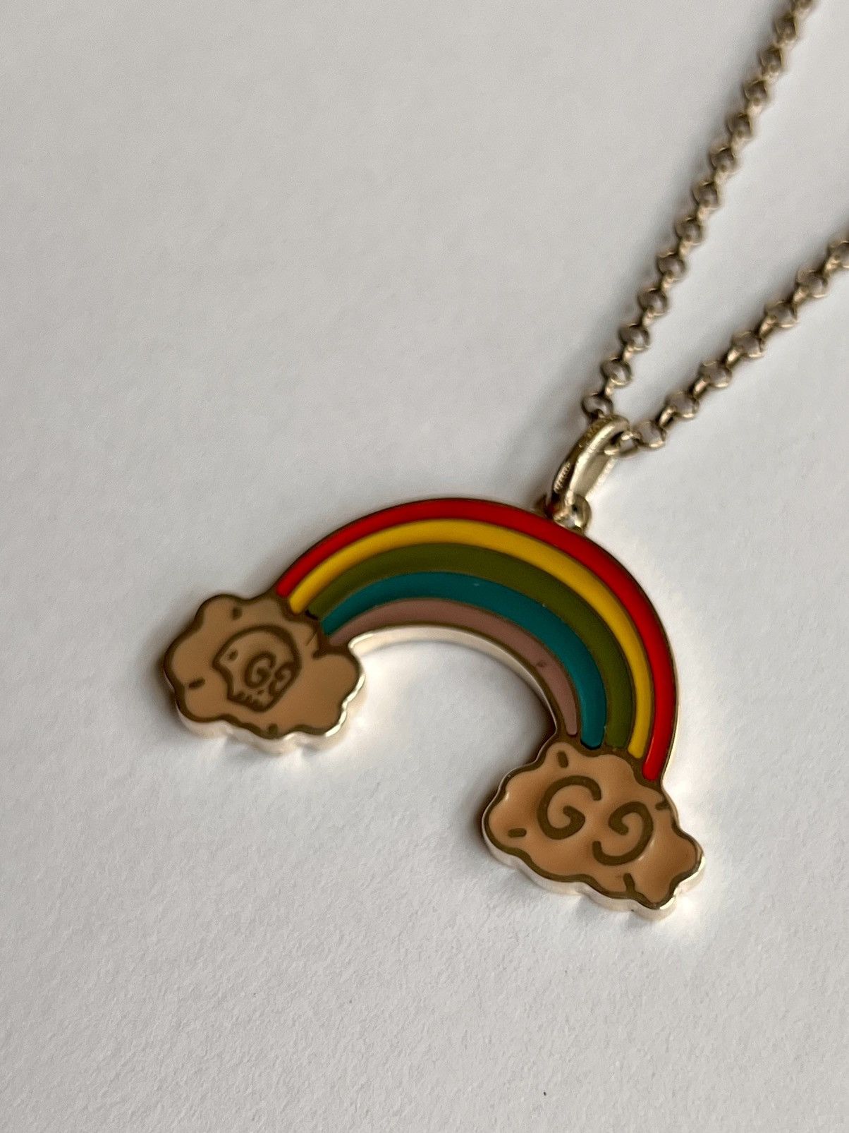 Gucci Gucci Ghost Rainbow Pendant Necklace skull jewelry silver Size ONE SIZE - 15 Thumbnail