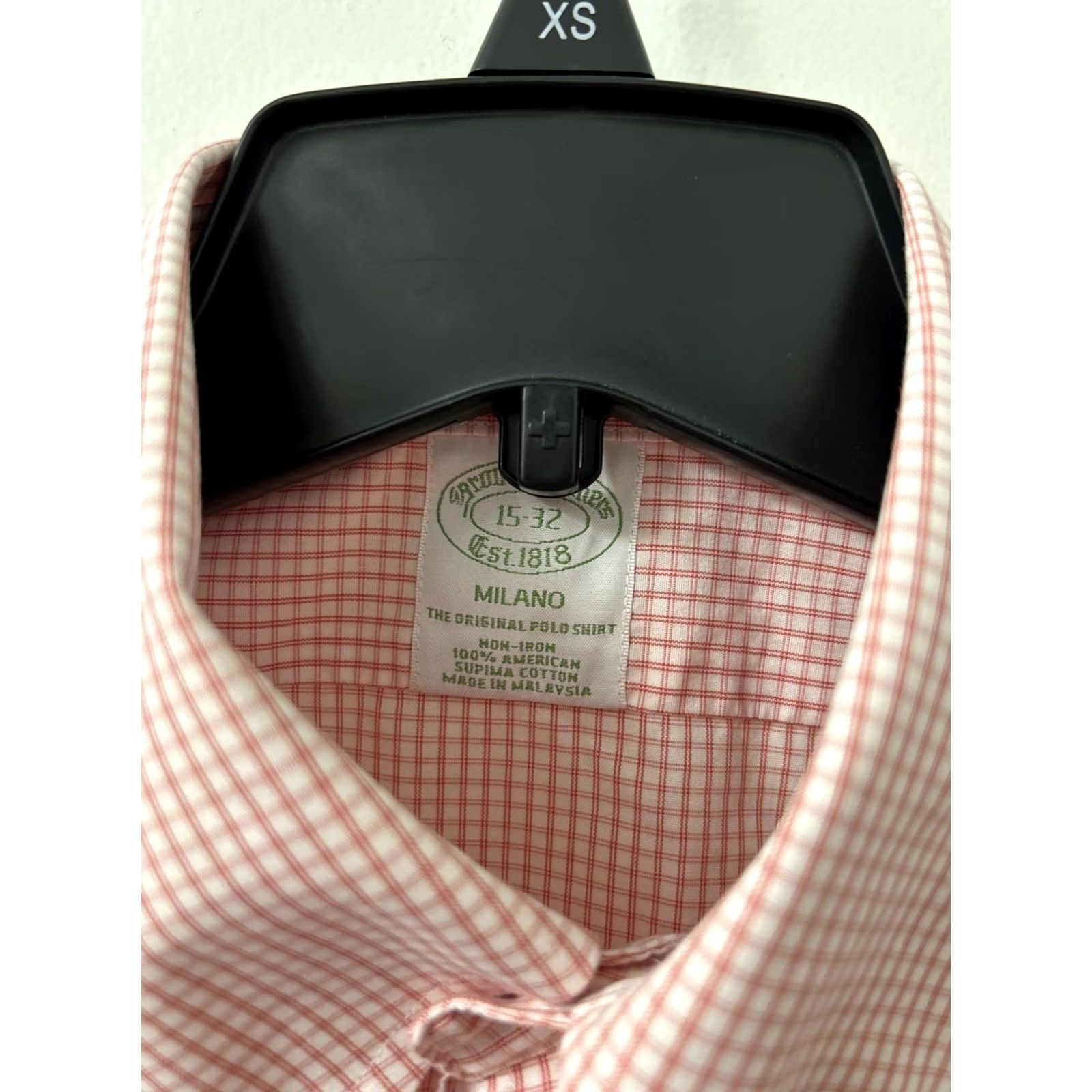 Brooks Brothers VINTAGE Brooks Brothers Original Polo Shirt Men 15 Pink Plaid Milano Non Iron L/S Button-Up Collared Shirt Mens Regular Pink Classics Classic Preppy Size US M / EU 48-50 / 2 - 6 Thumbnail