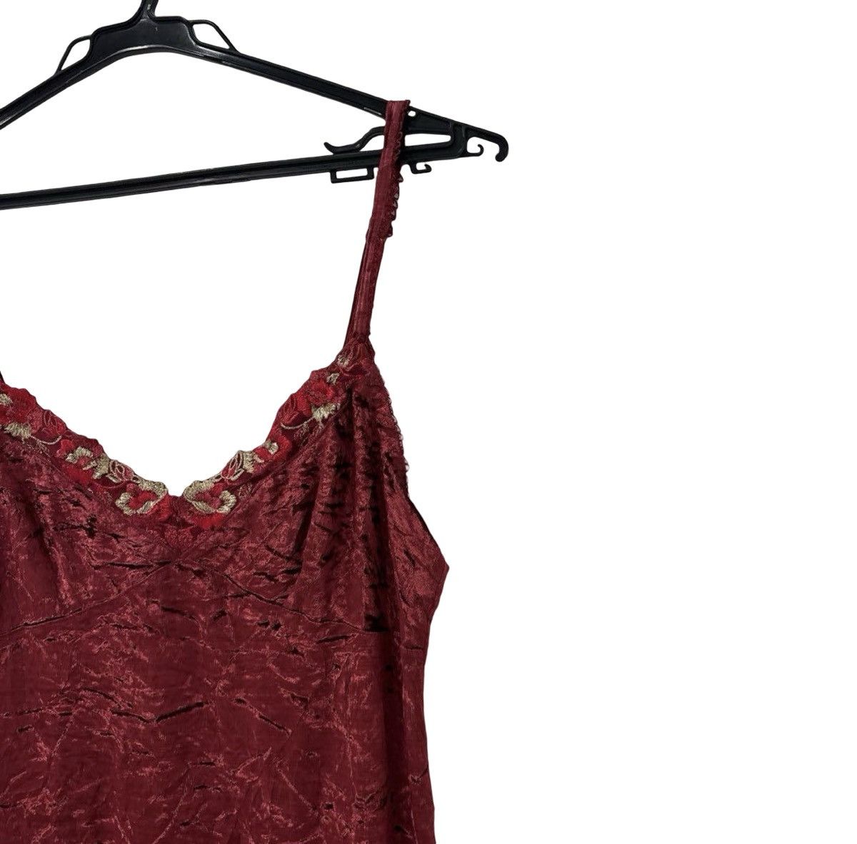 Other Etam French Lingerie Burgundy Crushed Velvet Camisole Dress Size M / US 6-8 / IT 42-44 - 6 Thumbnail
