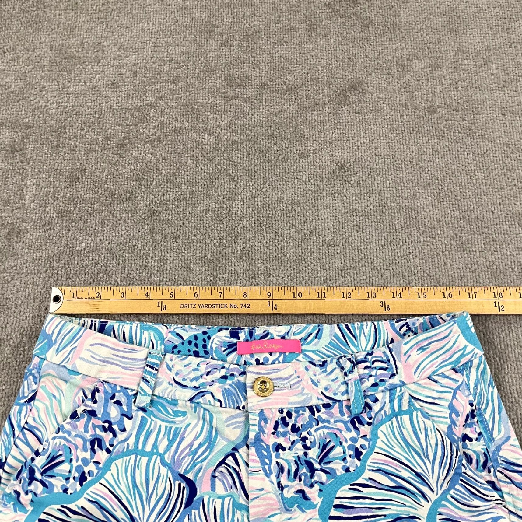 Lilly Pulitzer Lilly Pulitzer Shorts Womens Size 12 / 4" Blue Stretch Chino Beach 005696 Size 34" / US 12 / IT 48 - 3 Thumbnail