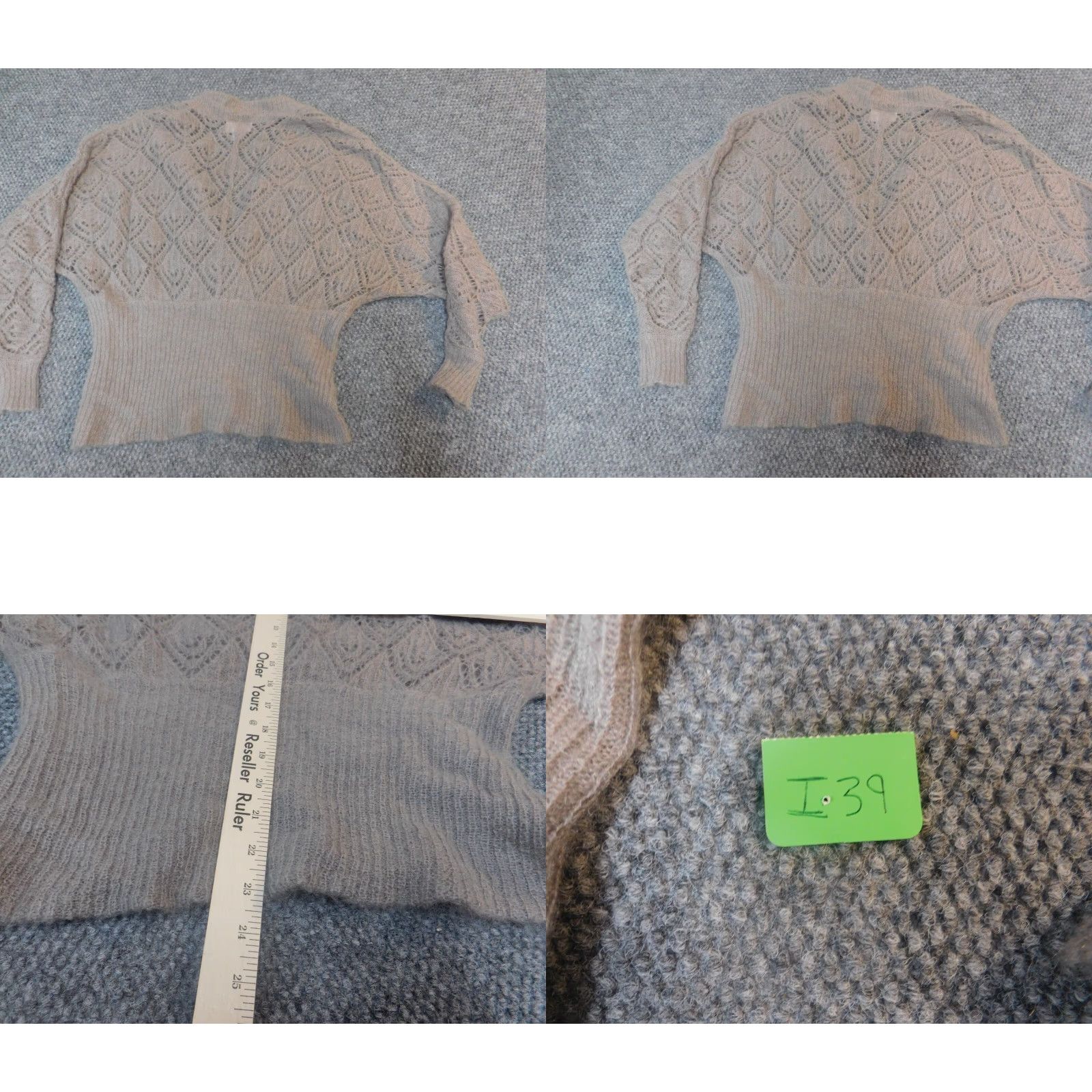 Loft LOFT Sweater Pullover Brown V-Neck Mohair Wool Knit Rib Knit Long Sleeve Ladies Petite XL? Size L / US 10 / IT 46 - 8 Thumbnail
