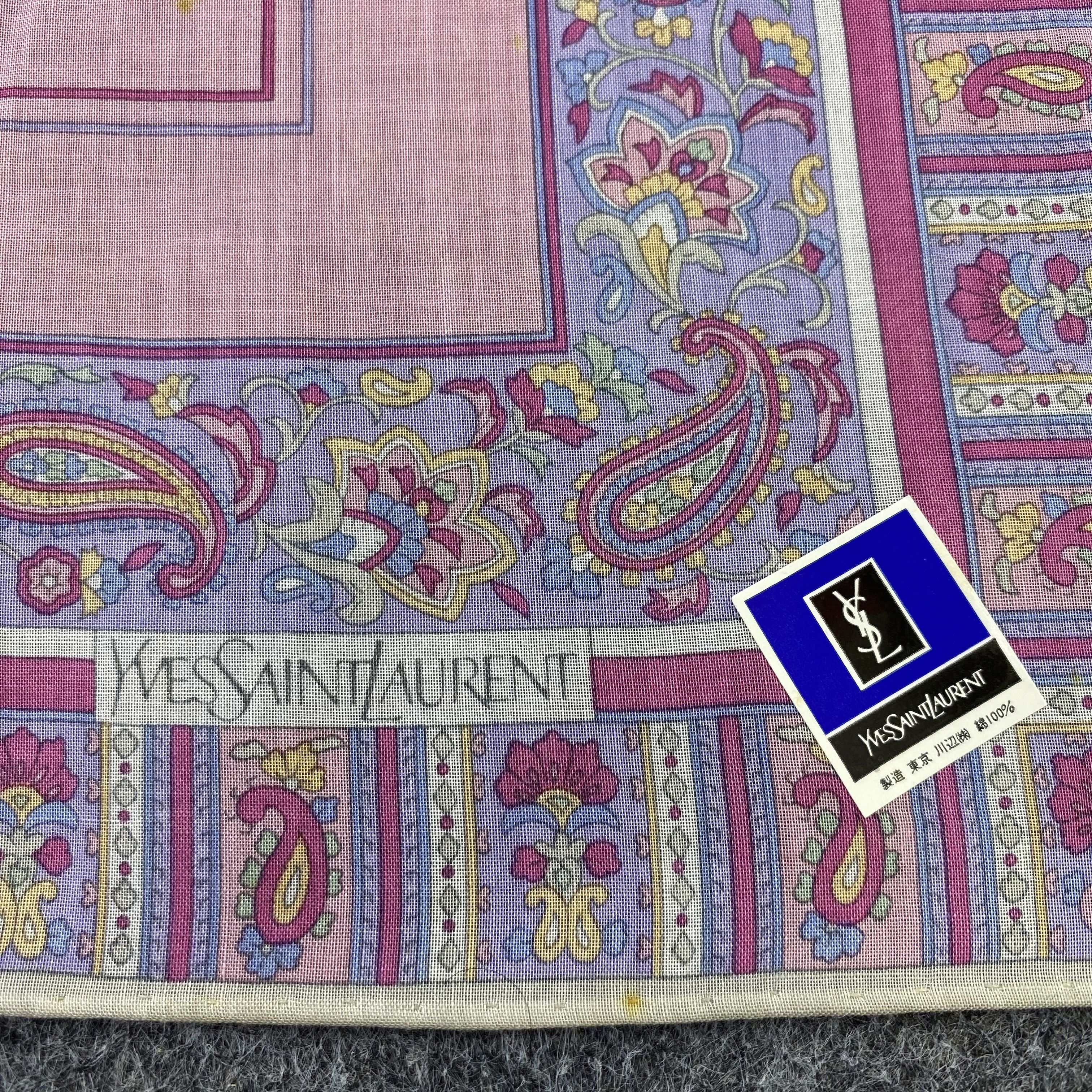 Vintage × Yves Saint Laurent Yves Saint Laurent Handkerchief / Bandana / Neckerchief-B627 Size ONE SIZE - 5 Thumbnail