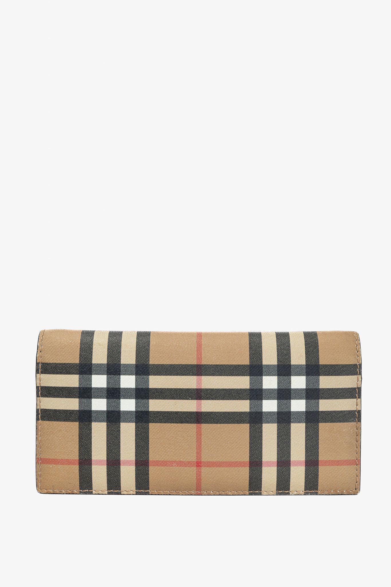 Burberry Burberry Cavendish Vintage Check Leather Continental Wallet Size ONE SIZE - 1 Thumbnail