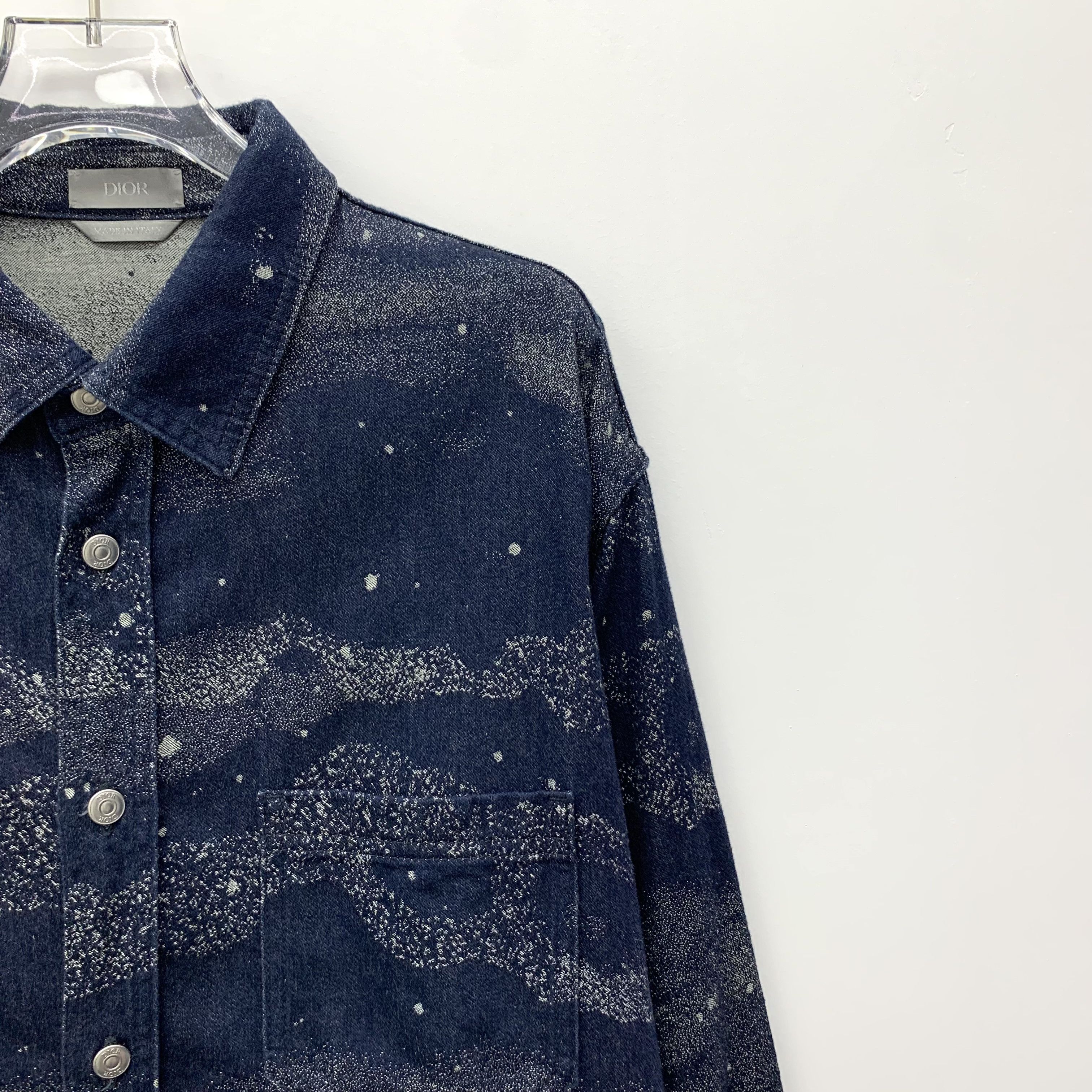 Dior Dior Navy Starry Cotton Button-Up Denim Shirt (Size 41) Size US XS / EU 42 / 0 - 7 Thumbnail