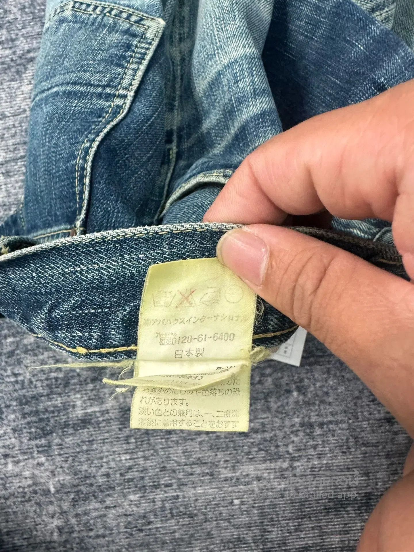 Vintage Vintage ABAHOUSE 00s Washed Blue Jeans. Size US 31 - 5 Thumbnail